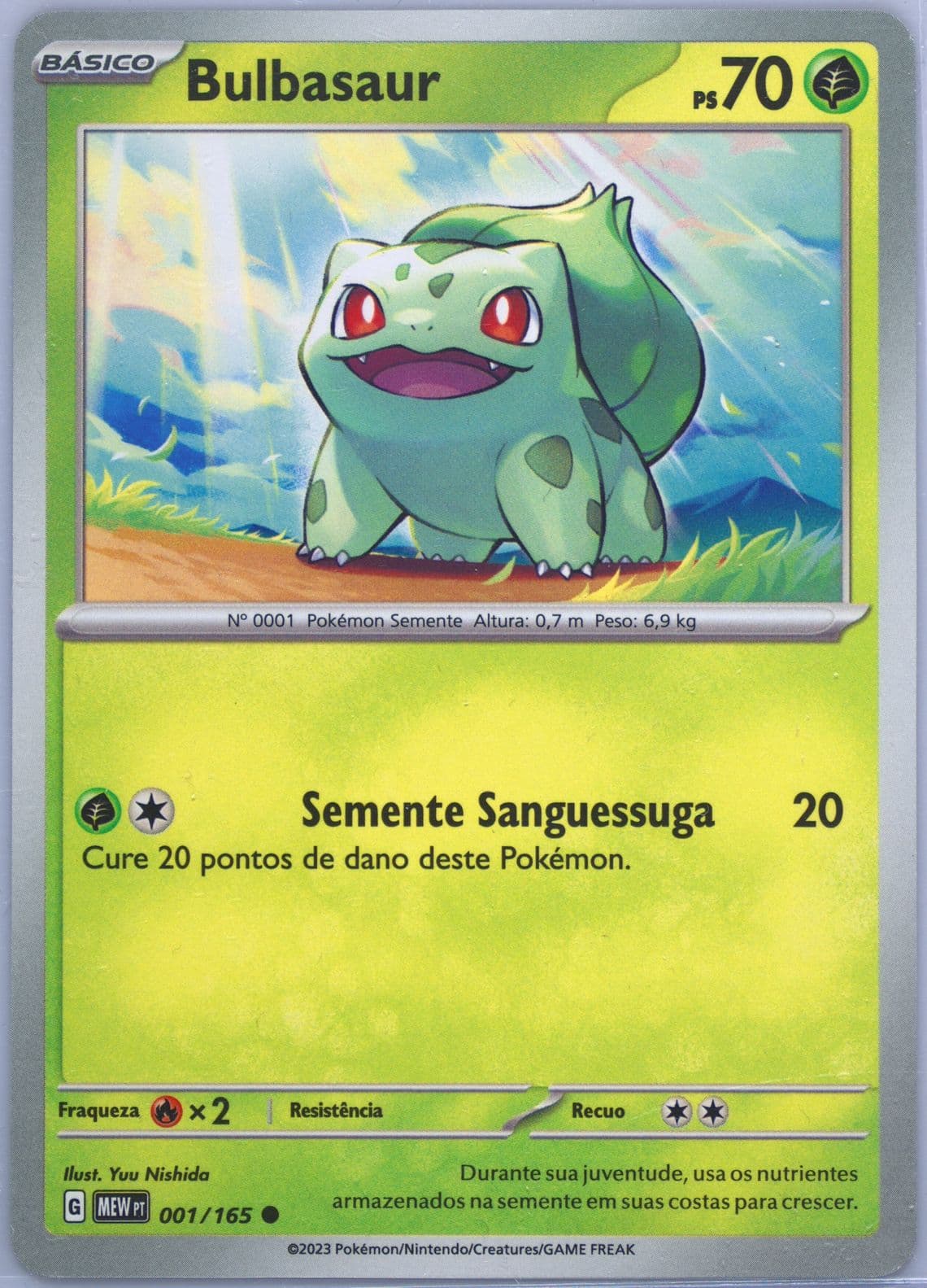 Bulbasaur (001) 2023 Pokemon Portuguese Mew PT-151