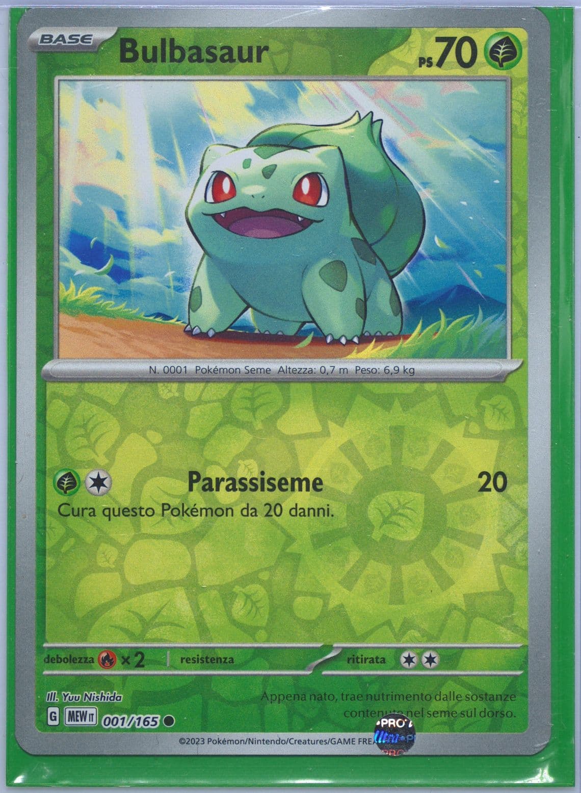 Bulbasaur Reverse Holo (001) 2023 Pokemon Italian Mew It-151