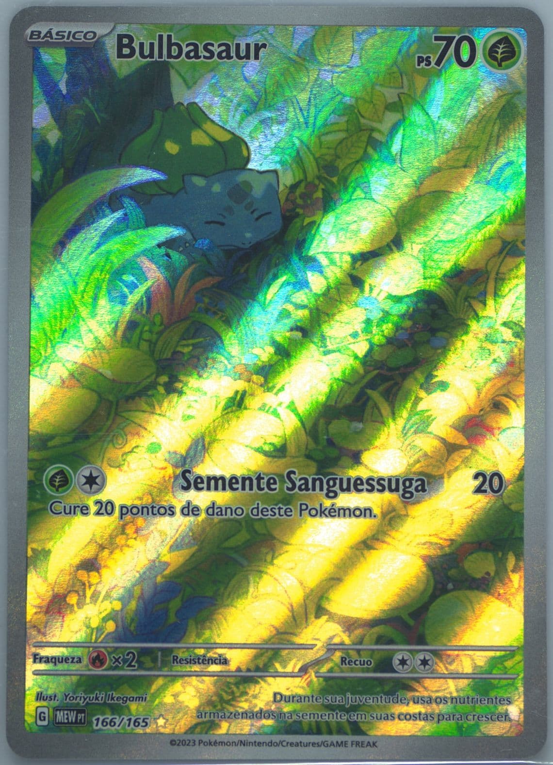 Bulbasaur Illustration Rare (166) 2023 Pokemon Portuguese Mew PT-151