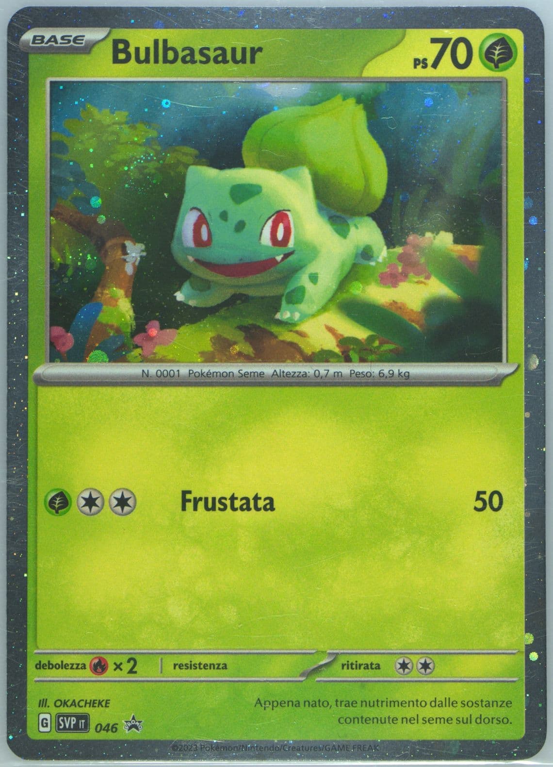 Bulbasaur 151 Poster Collection (046) 2023 Pokemon Italian Svp It-SV Black Star Promo