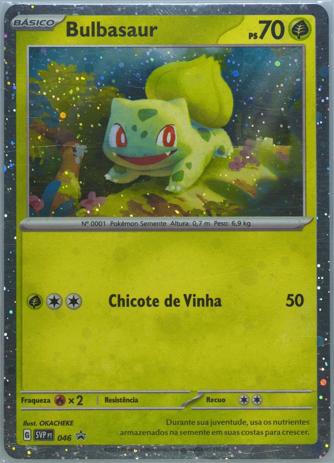 Bulbasaur 151 Three Pack Blister (046) 2023 Pokemon Portuguese Svp PT-SV Black Star Promo
