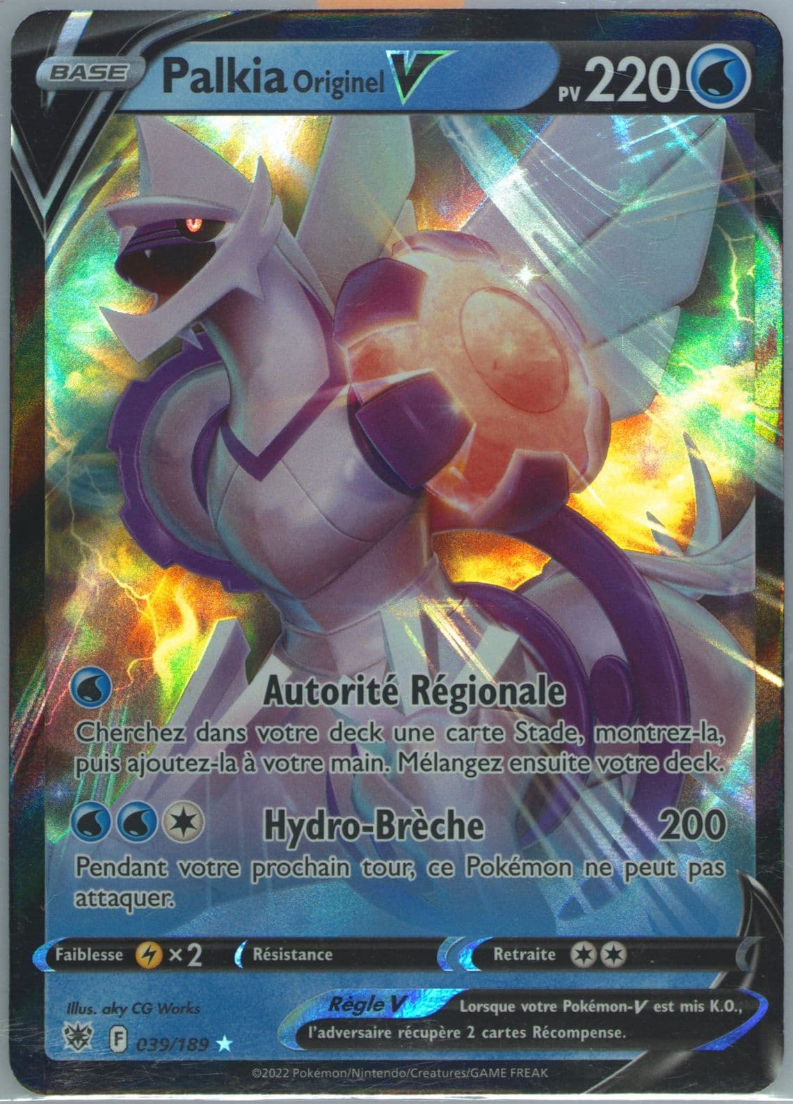 Palkia Originel V French (039) 2022 Pokemon Sword & Shield Astral Radiance