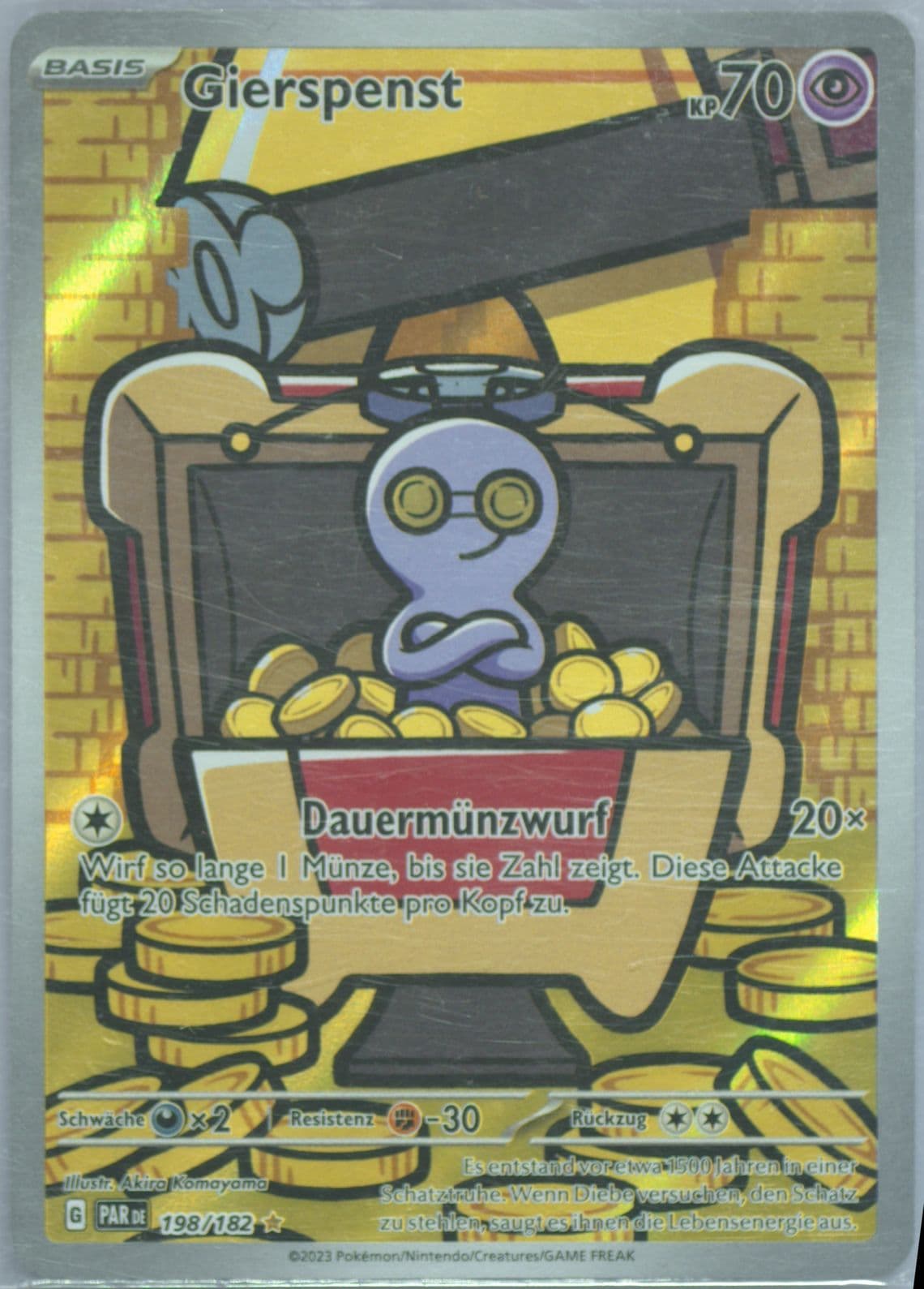 Gimmighoul Illustration Rare (198) 2023 Pokemon German Par de-Paradox Rift