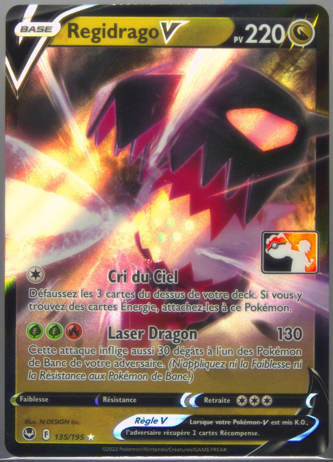 Regidrago V French (135) 2023 Pokemon Play! Pokemon Prize Pack: Series 3