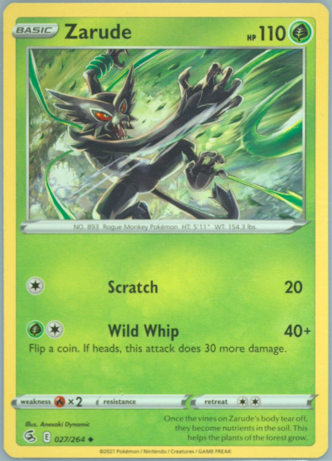 Zarude (027) 2021 Pokemon Sword & Shield Fusion Strike