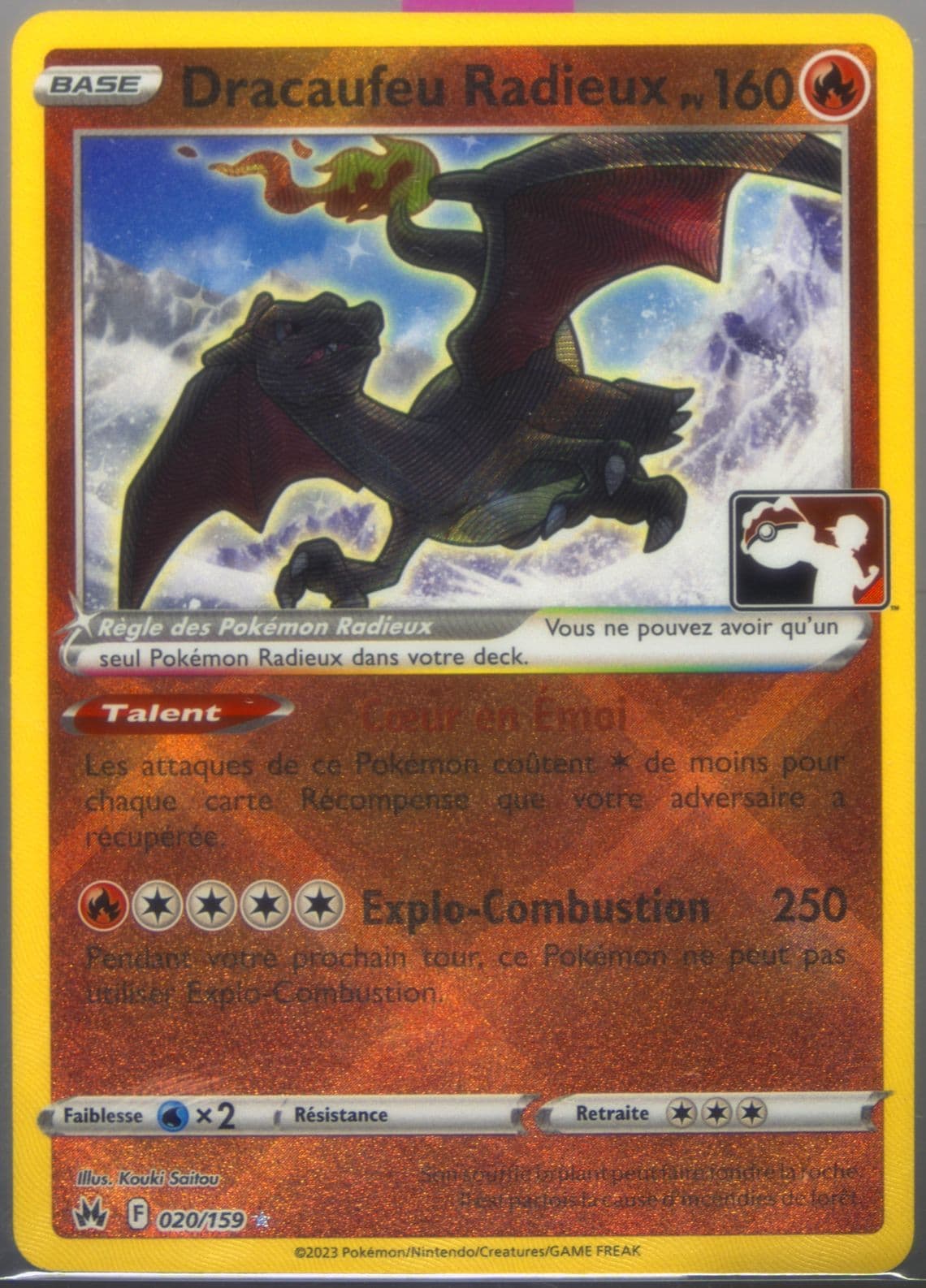 Radiant Charizard French (020) 2023 Pokemon Play! Pokemon Prize Pack: Series 3