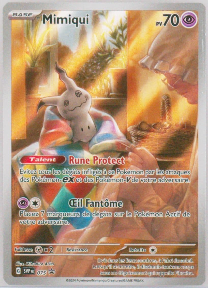 Mimikyu Paldean Fates Elite Trainer Box (075) 2023 Pokemon French Svp FR-SV Black Star Promo