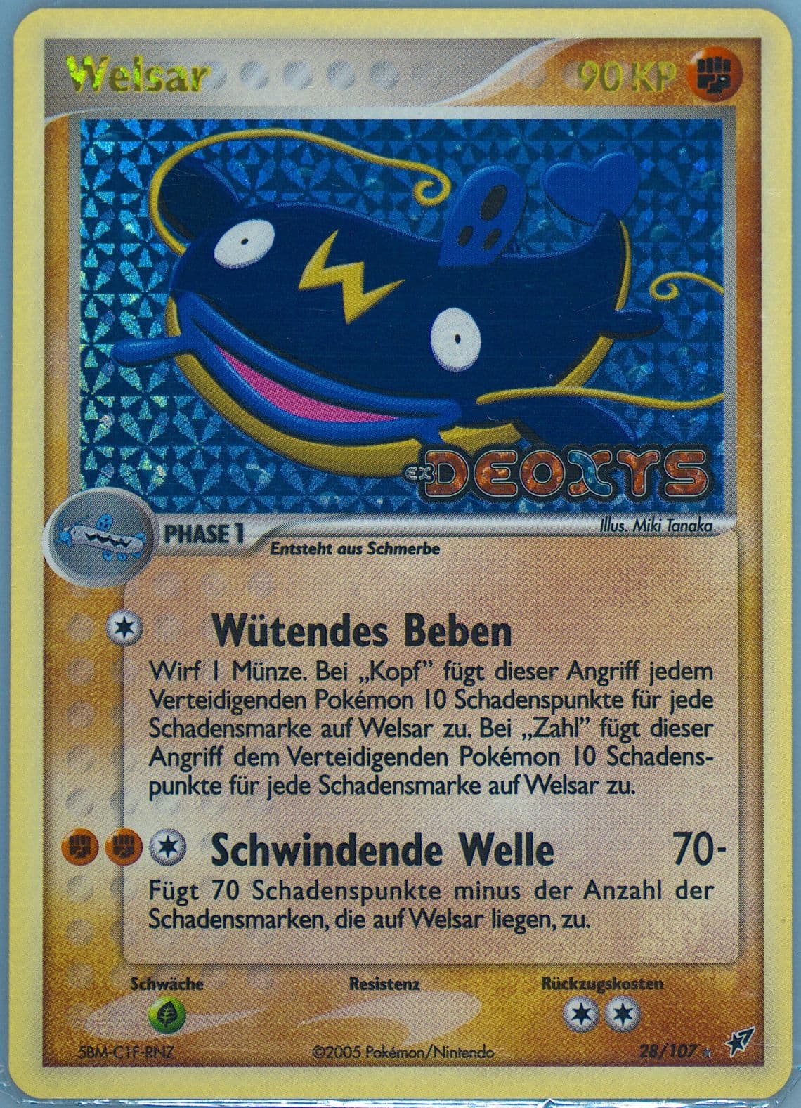 Welsar-Reverse Foil German (28) 2005 Pokemon EX Deoxys