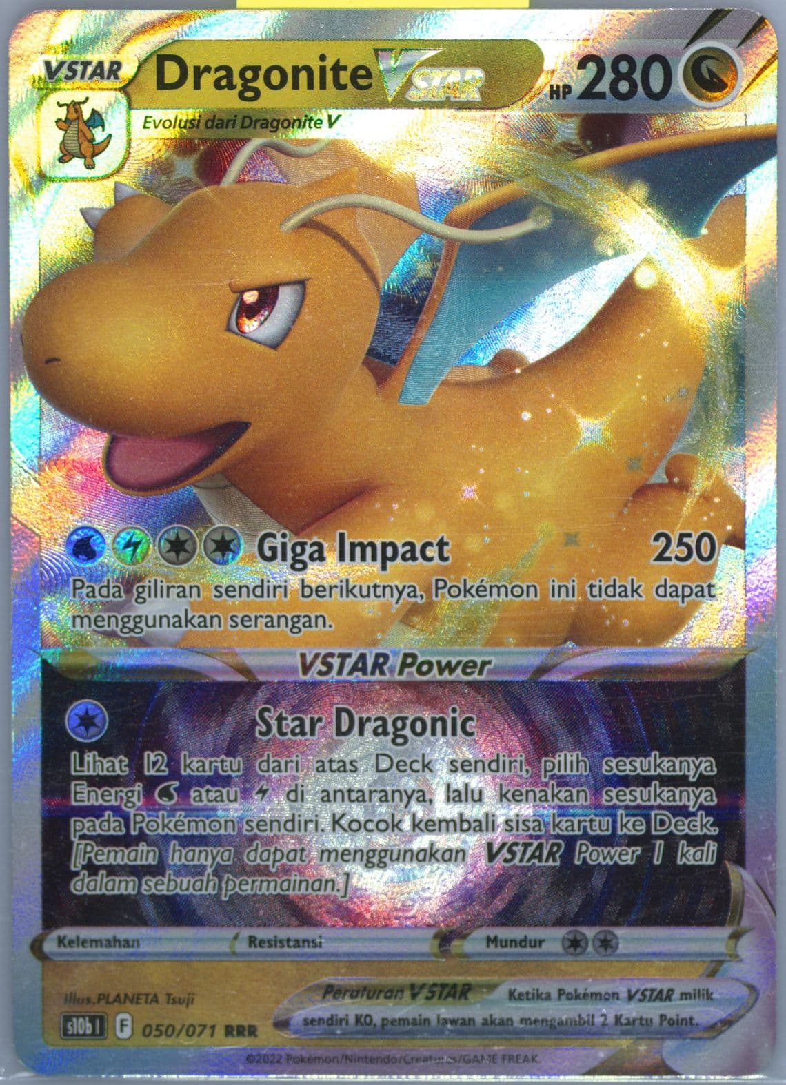 Dragonite Vstar (050) 2022 Pokemon Go Indonesian