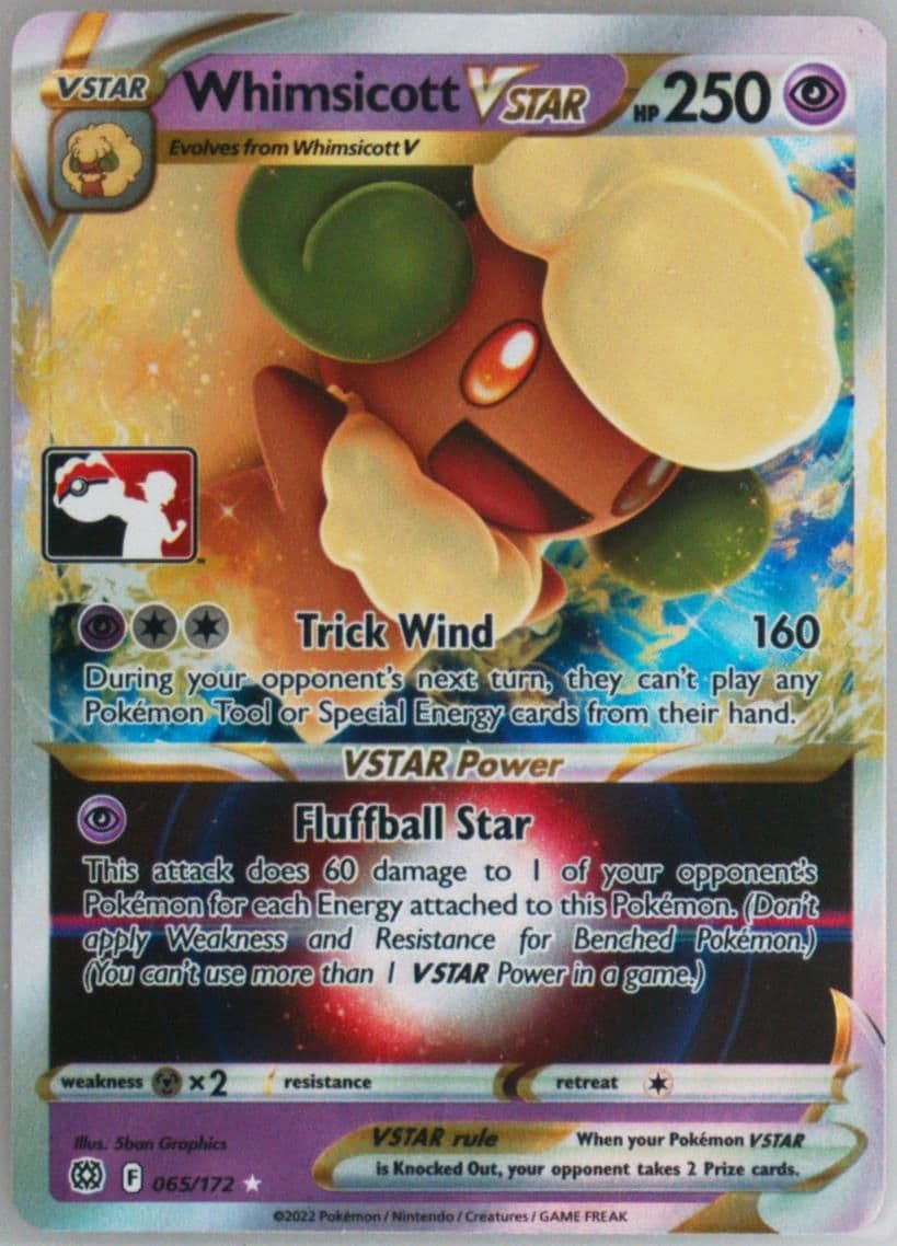 Whimsicott Vstar (065) 2023 Pokemon Play! Pokemon Prize Pack: Series 2