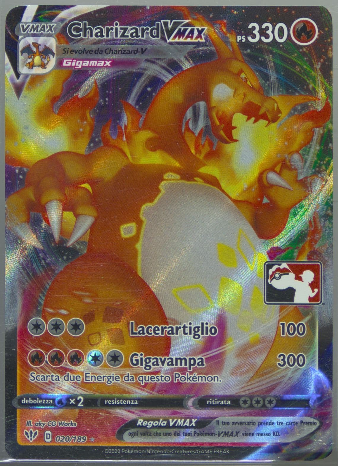 Full Art/Charizard Vmax Italian (020) 2022 Pokemon Play! Pokemon Prize Pack: Series 1