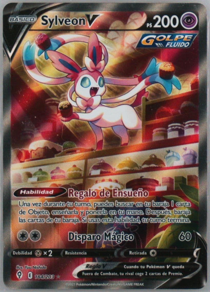 Full Art/Sylveon V Spanish (184) 2021 Pokemon Sword & Shield Evolving Skies