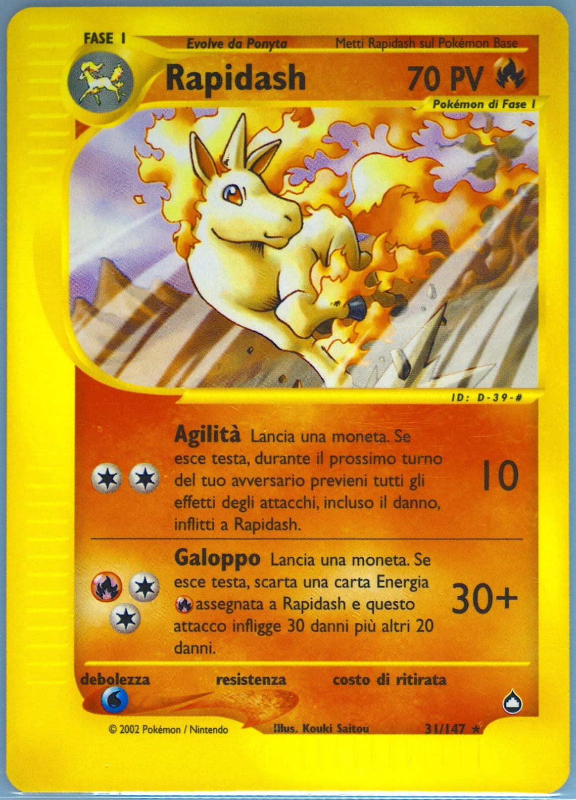 Rapidash Italian (31) 2003 Pokemon Aquapolis