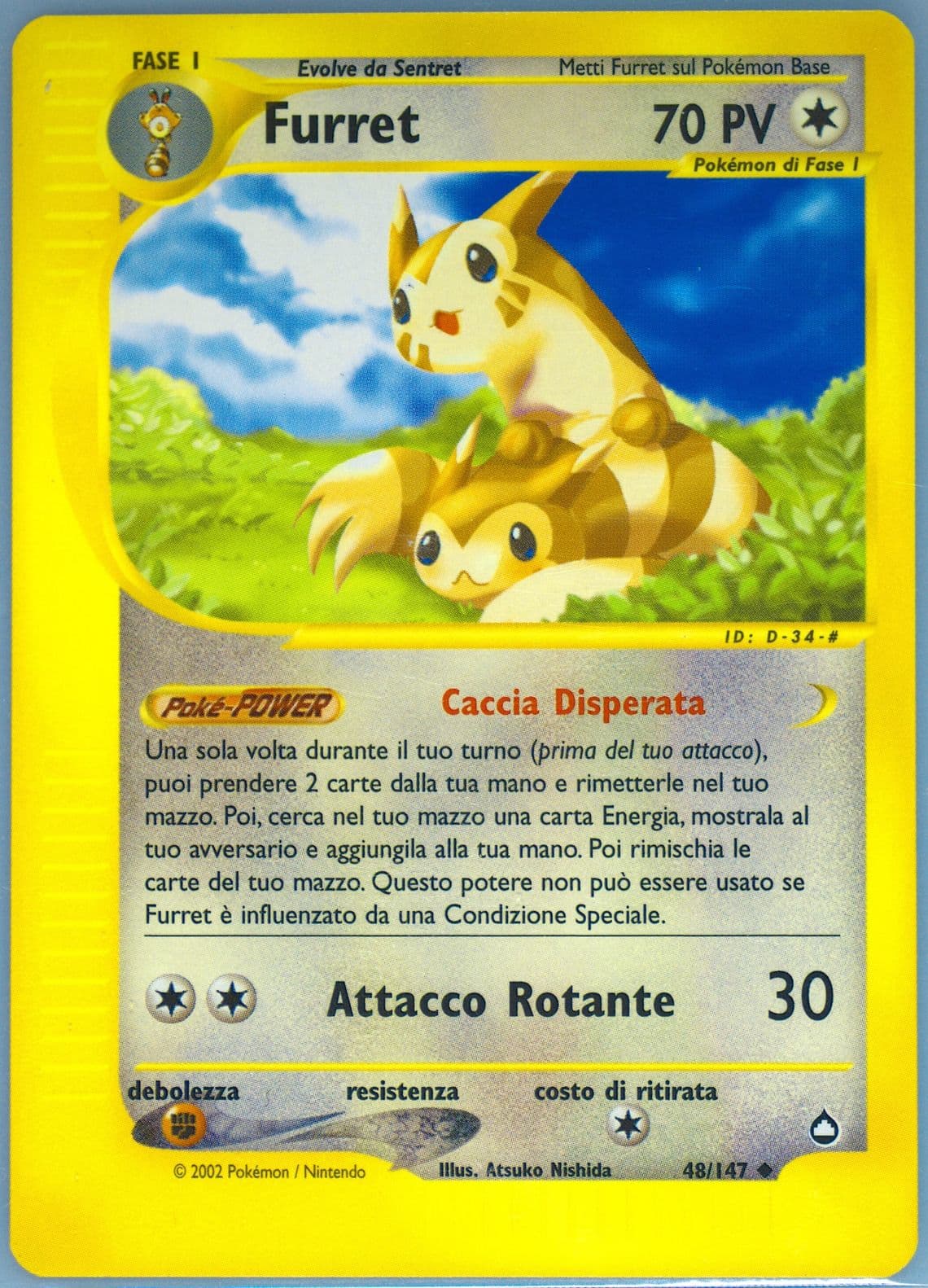 Furret Italian (48) 2003 Pokemon Aquapolis