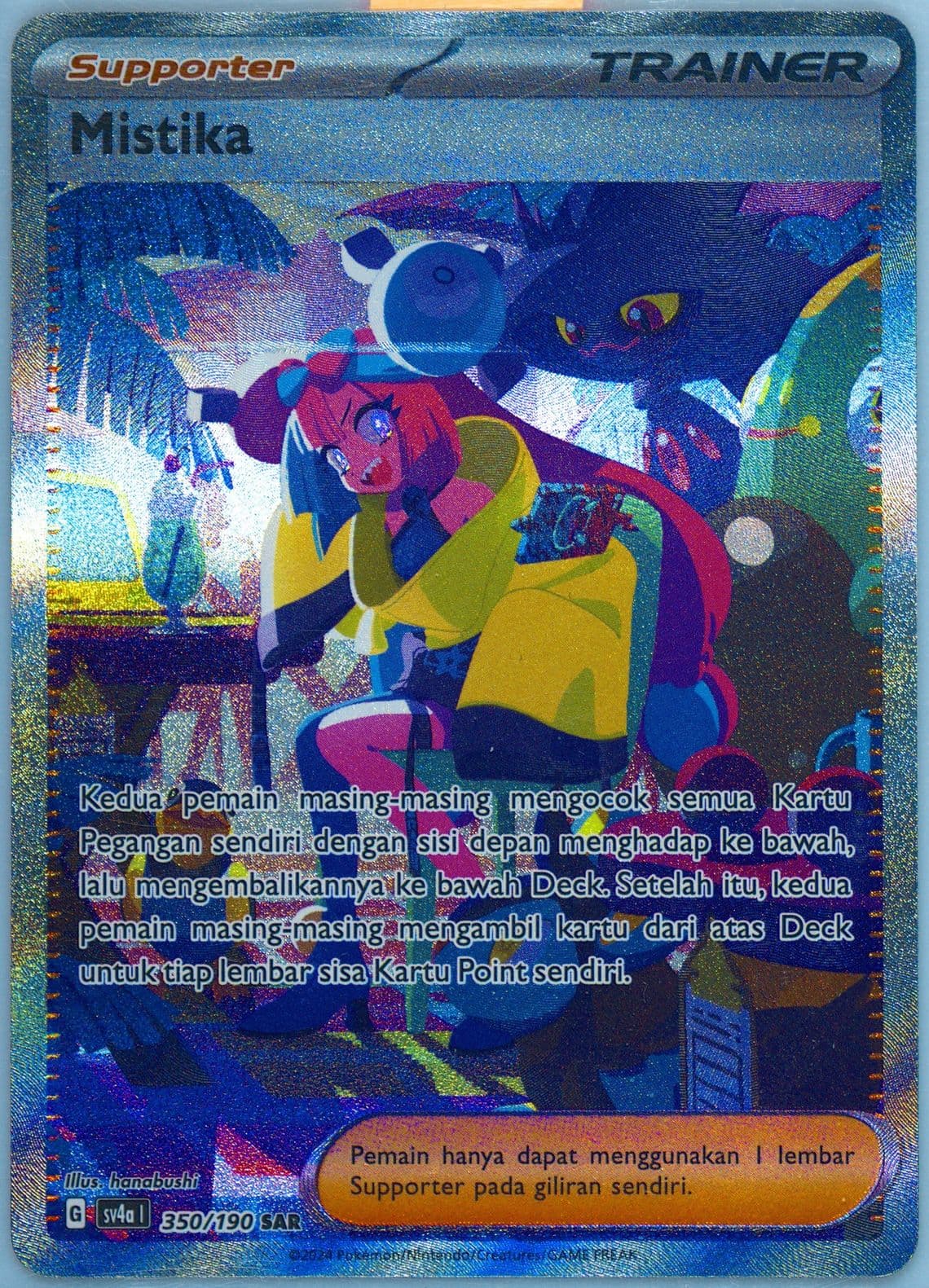 Iono Special Art Rare (350) 2024 Pokemon Indonesian Sv4a I-Shiny Treasure EX