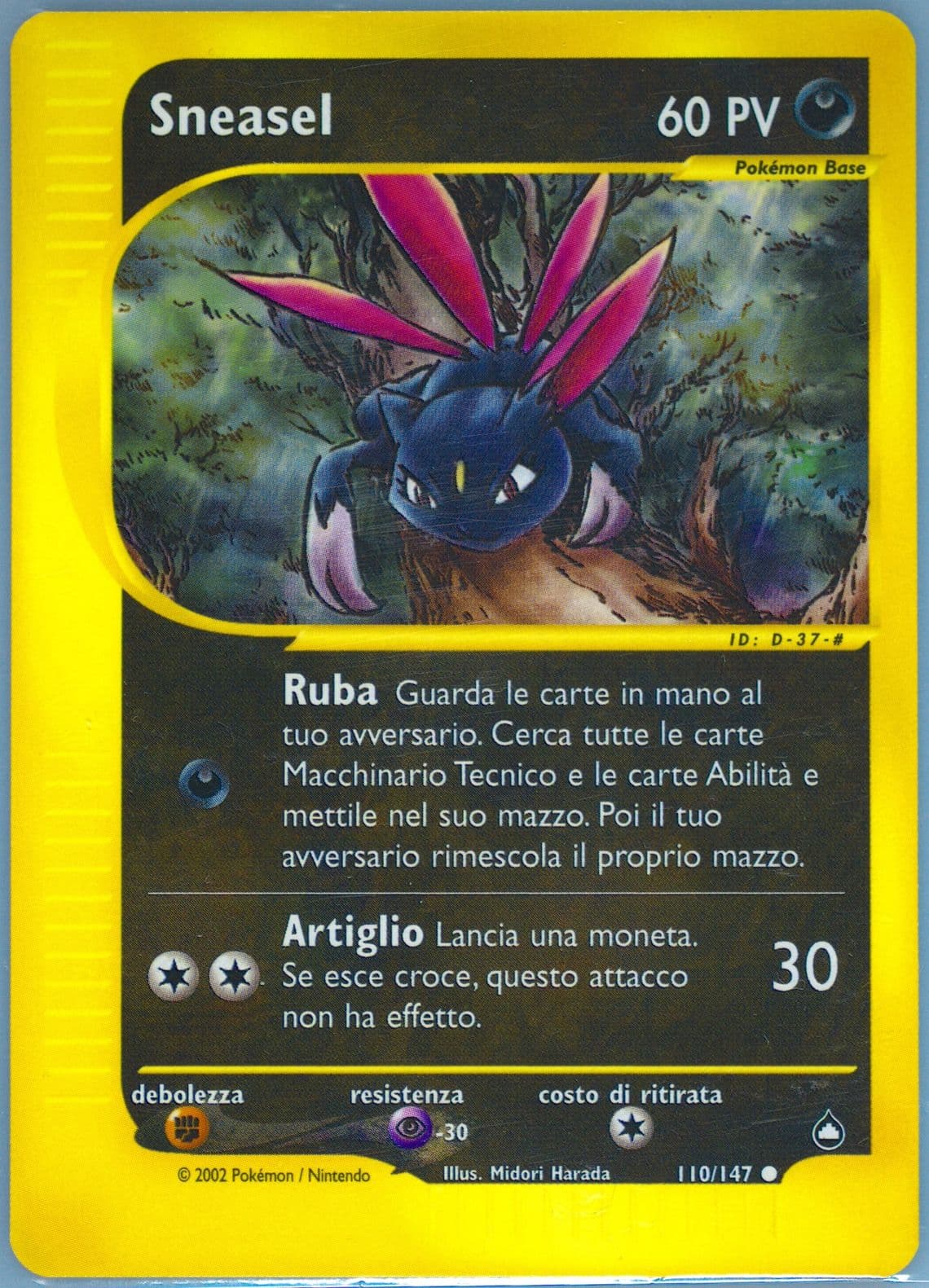 Sneasel Italian (110) 2003 Pokemon Aquapolis