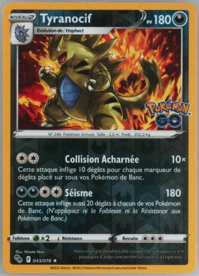 Tyranocif-Reverse Foil French (043) 2022 Pokemon Go