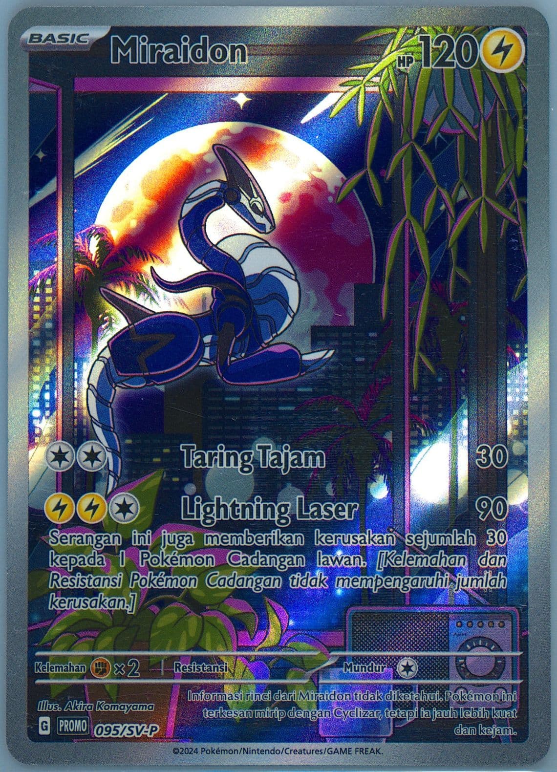 Miraidon Shiny Treasure EX Box Purchase Promo Pack (095) 2024 Pokemon Indonesian SV-P Promo