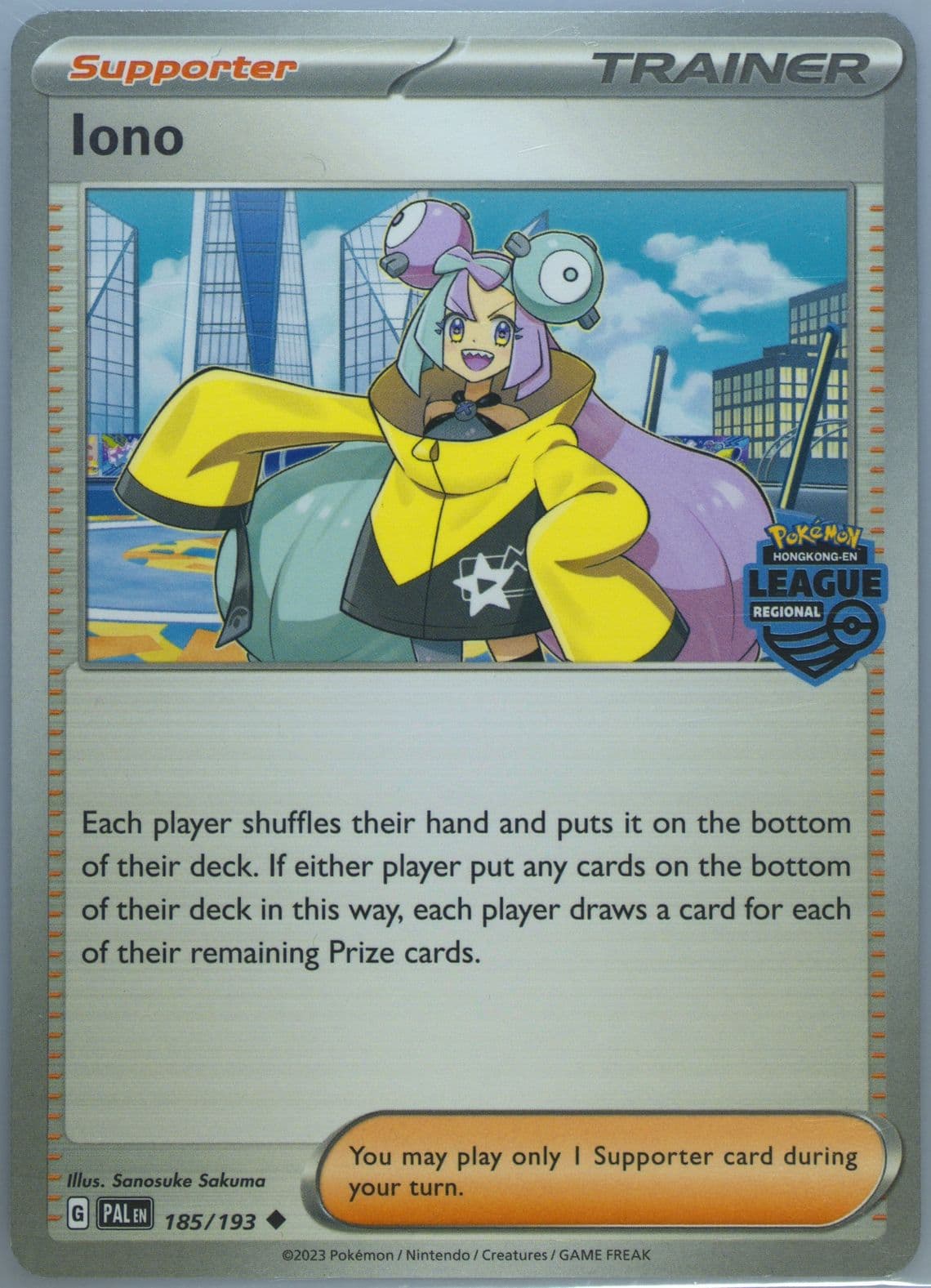 Iono Regional League 2023-2024 Hong Kong TCG-EN Participation (185) 2023 Pokemon Pal EN-Paldea Evolved