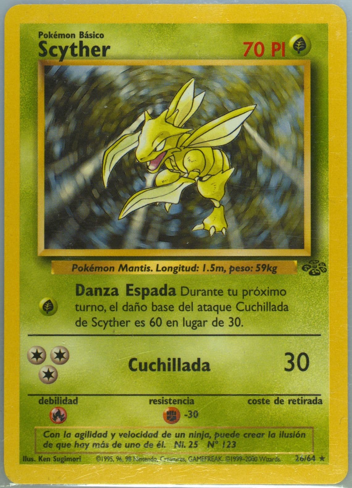 Scyther (26) 2000 Pokemon Spanish Jungle
