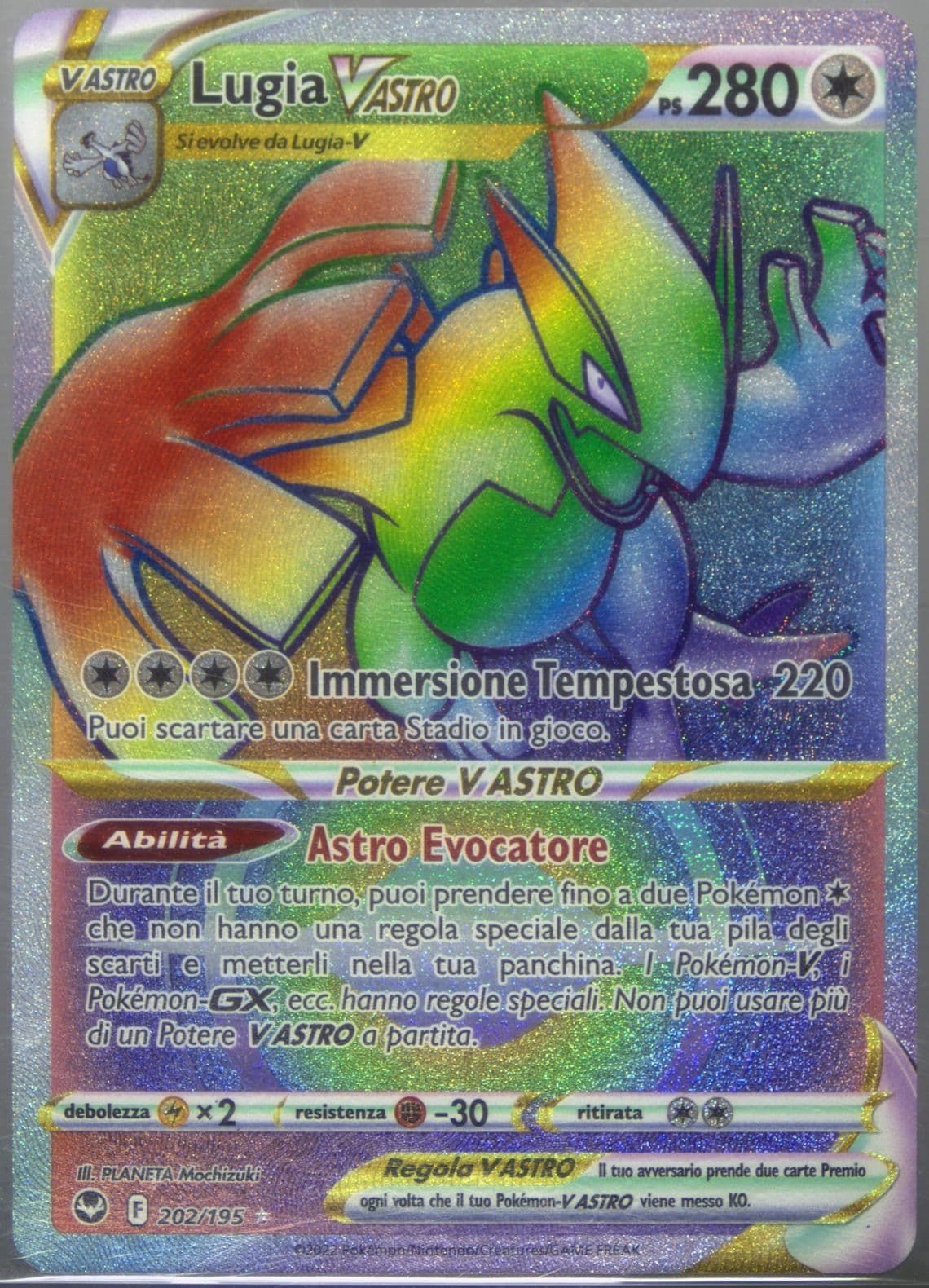 Full Art/Lugia Vstar Italian-Secret (202) 2022 Pokemon Sword & Shield Silver Tempest