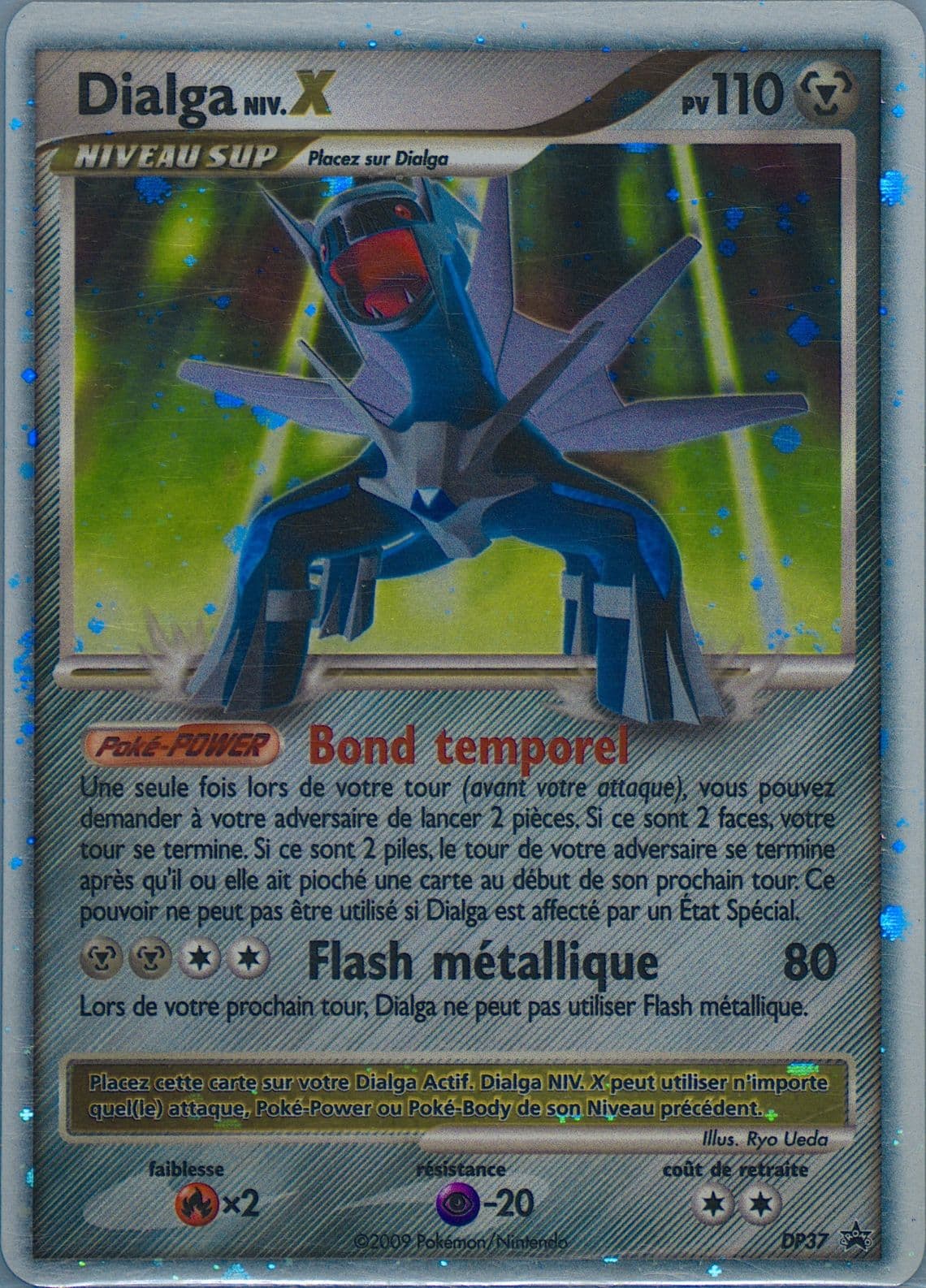 Dialga LV.X-Holo Dialga Collector's Tin-French (DP37) 2009 Pokemon Diamond & Pearl Black Star Promo