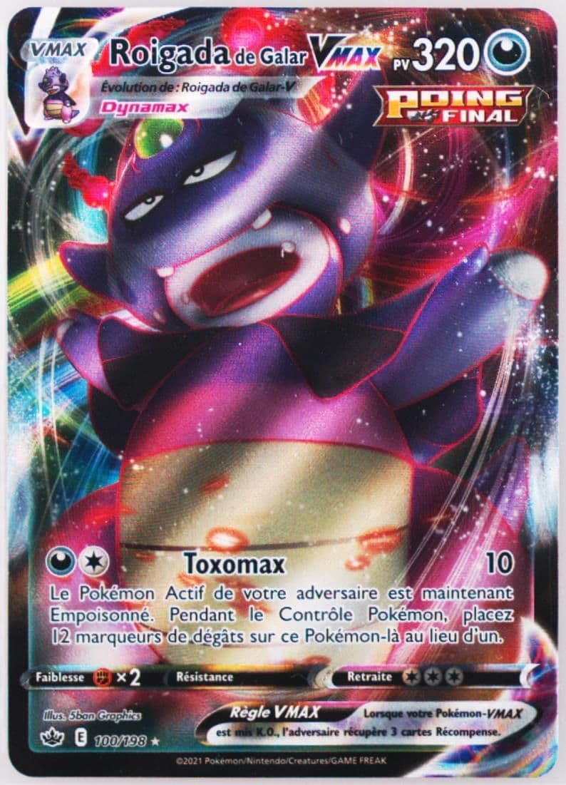 Full Art/Roigada de Galar Vmax French (100) 2021 Pokemon Sword & Shield Chilling Reign