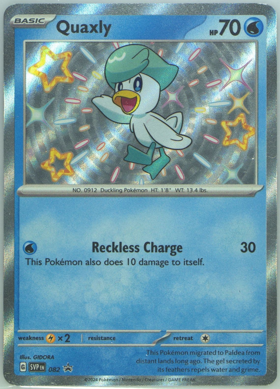 Quaxly Paldean Fates Quaquaval EX Premium Collection (082) 2024 Pokemon Svp EN-SV Black Star Promo