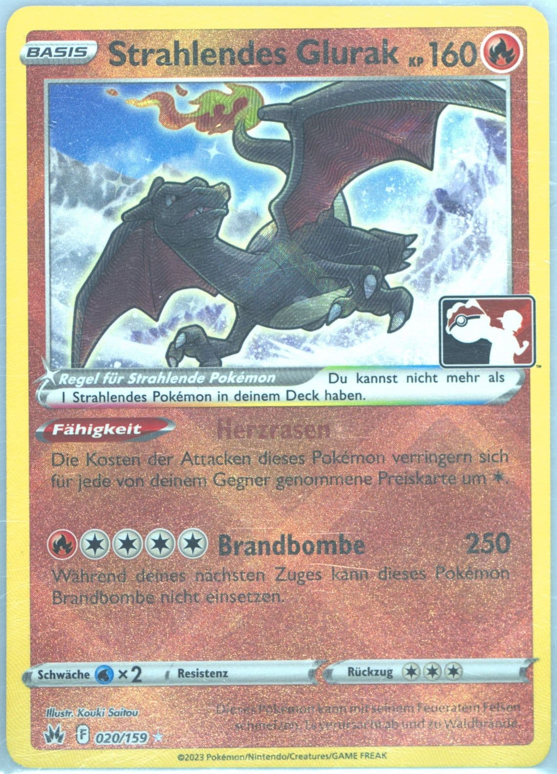 Radiant Charizard German (020) 2023 Pokemon Play! Pokemon Prize Pack: Series 3