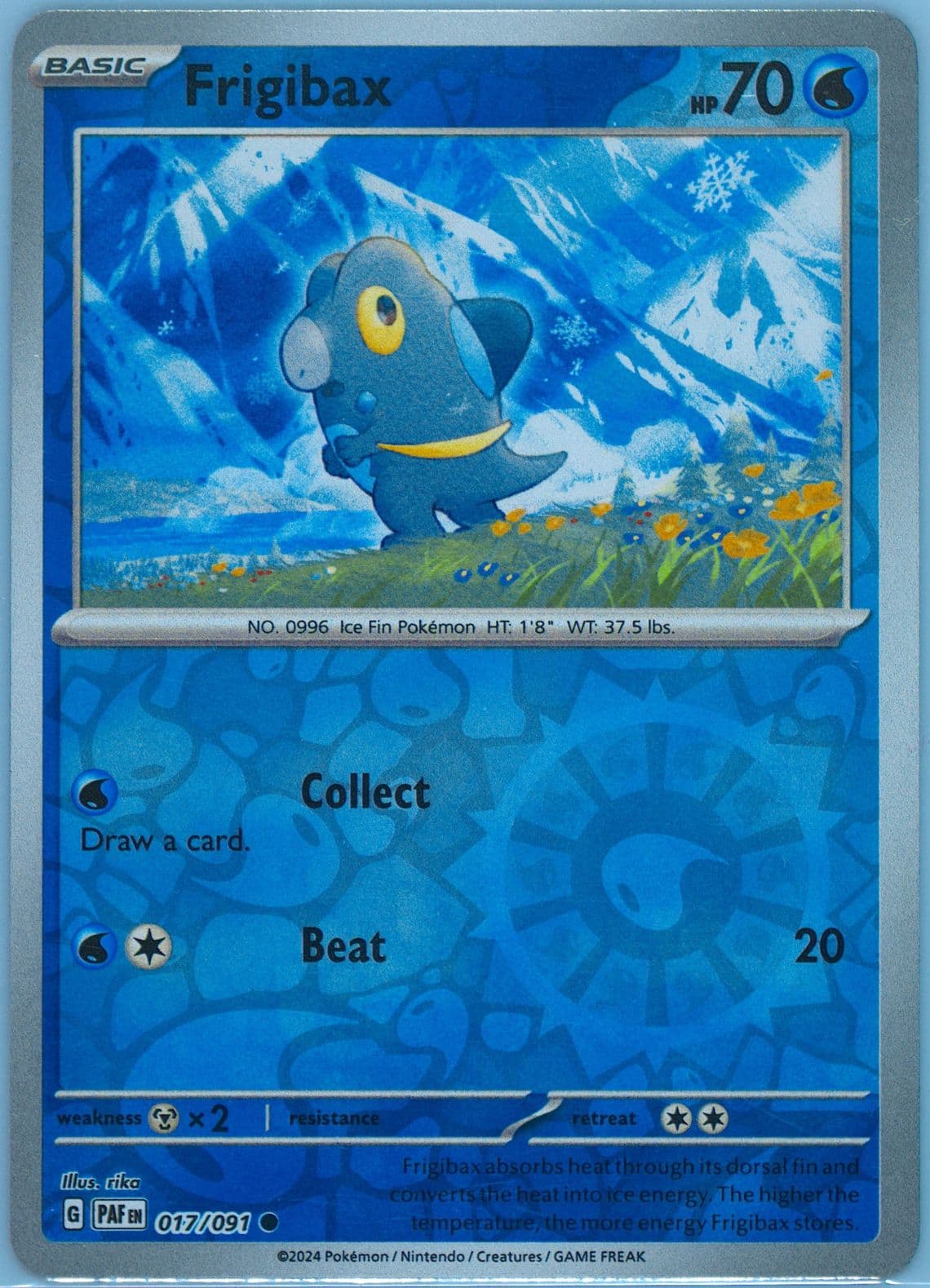 Frigibax Reverse Holo (017) 2024 Pokemon Paf EN-Paldean Fates