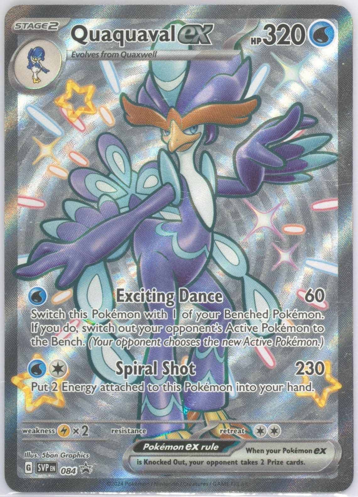 Quaquaval EX Paldean Fates Quaquaval EX Premium Collection (084) 2024 Pokemon Svp EN-SV Black Star Promo