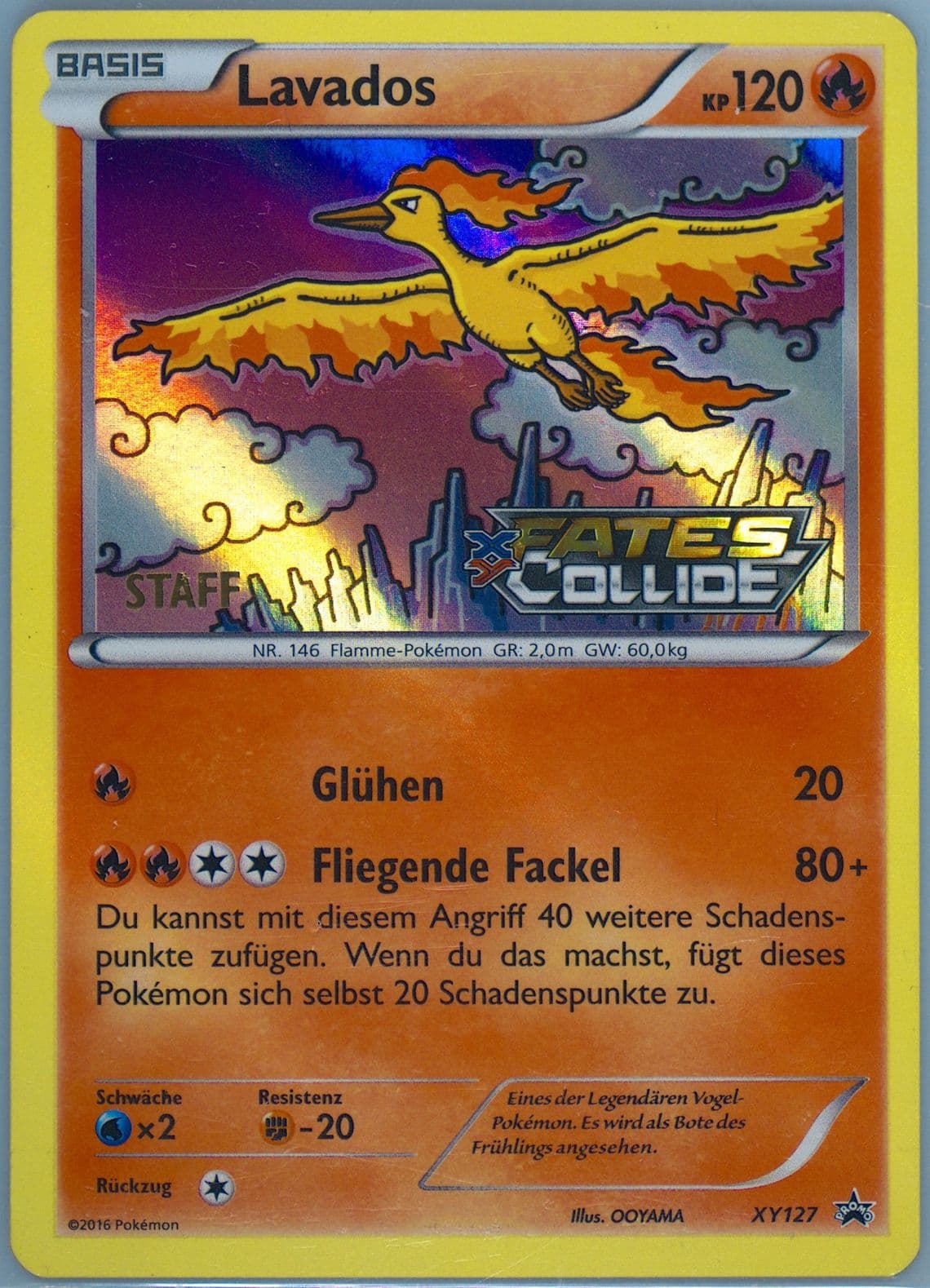 Lavados-Holo Fates Collide-Prerelease-Staff-German (XY127) 2016 Pokemon XY Black Star Promo