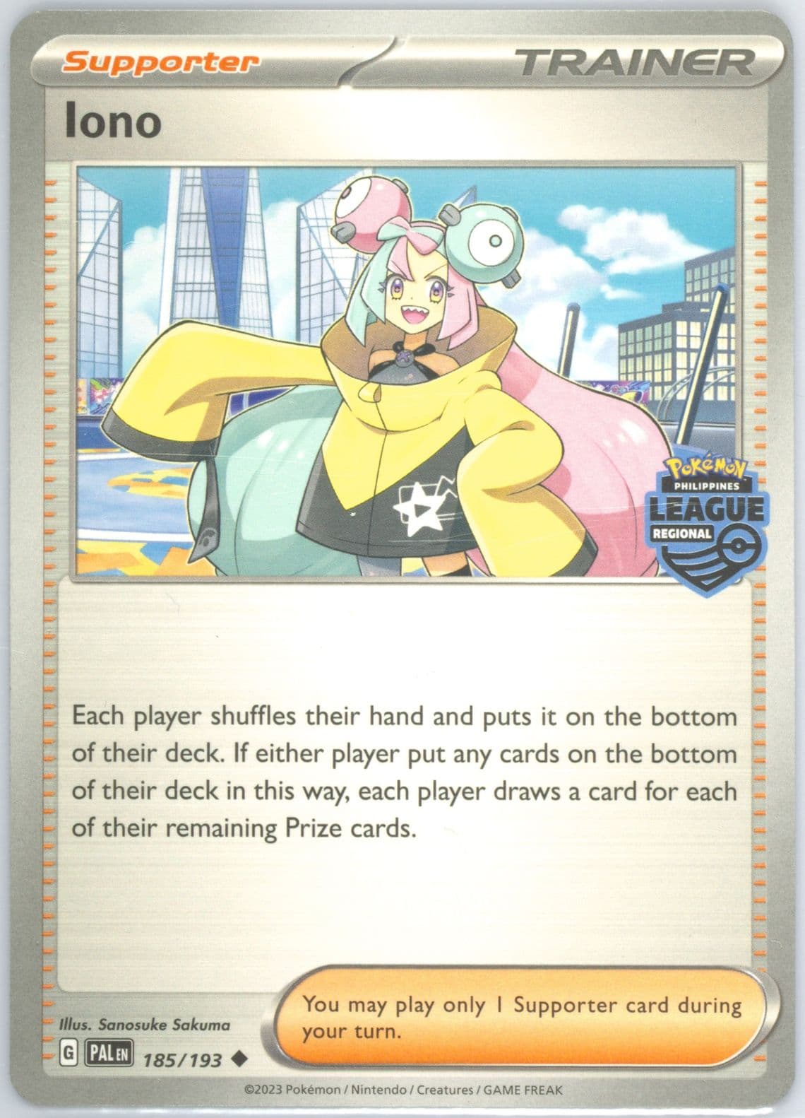 Iono Regional League 2023-2024 Philippines Participation (185) 2023 Pokemon Pal EN-Paldea Evolved