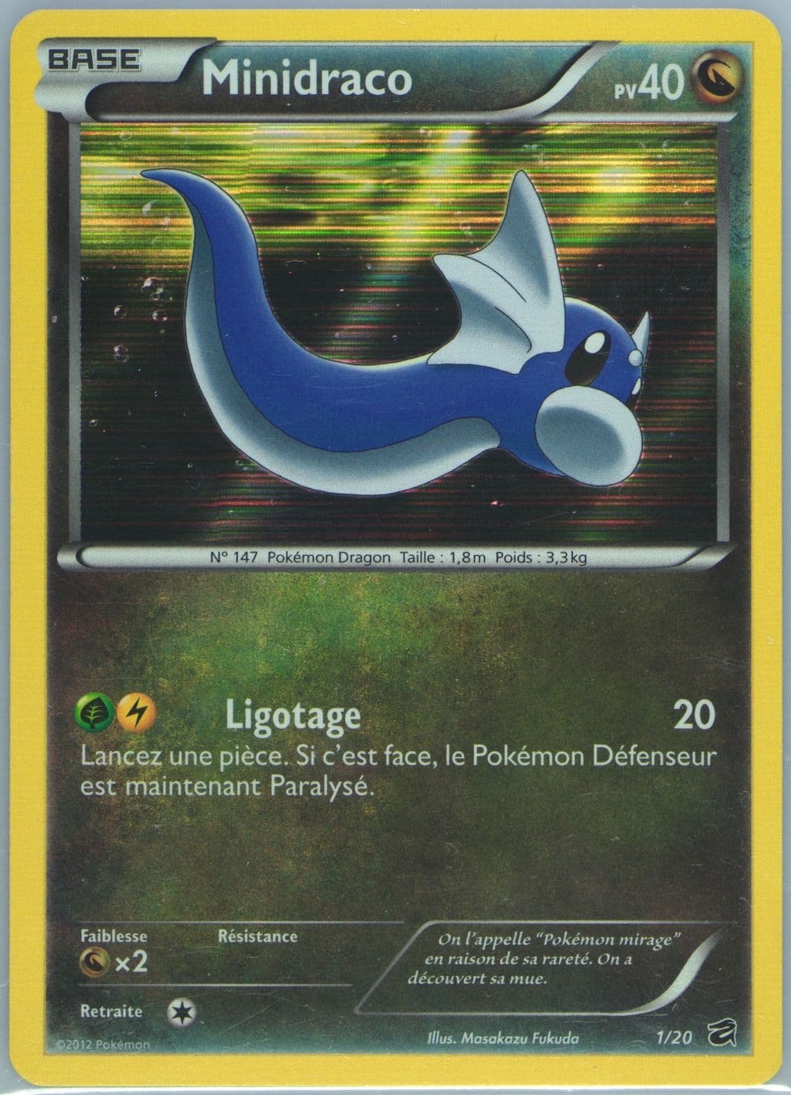 Minidraco-Holo French (1) 2012 Pokemon Black & White Dragon Vault