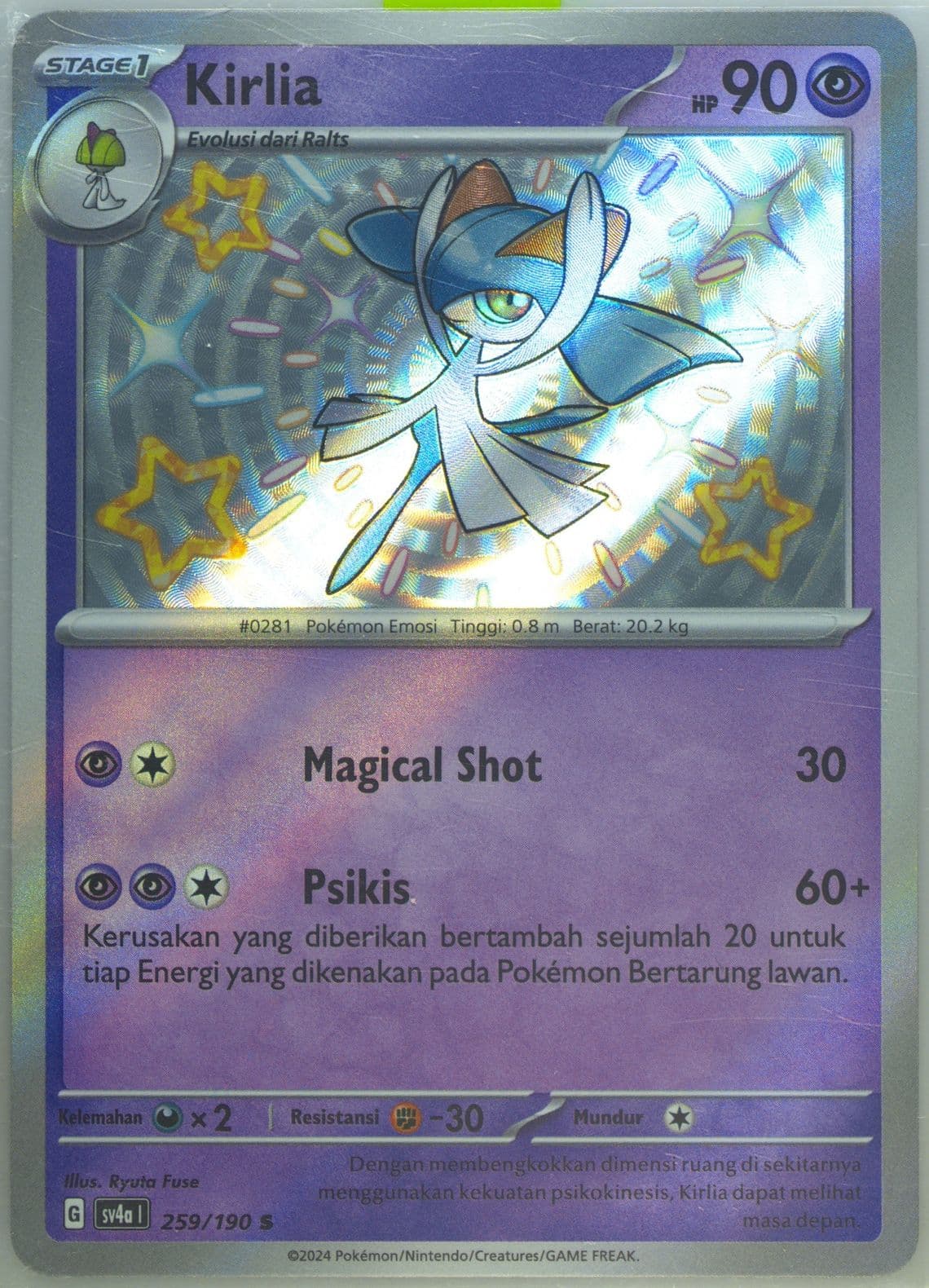 Kirlia S (259) 2024 Pokemon Indonesian Sv4a I-Shiny Treasure EX