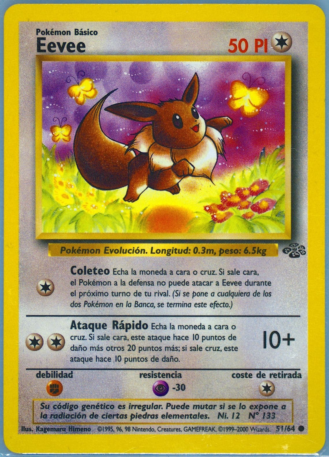 Eevee (51) 2000 Pokemon Spanish Jungle