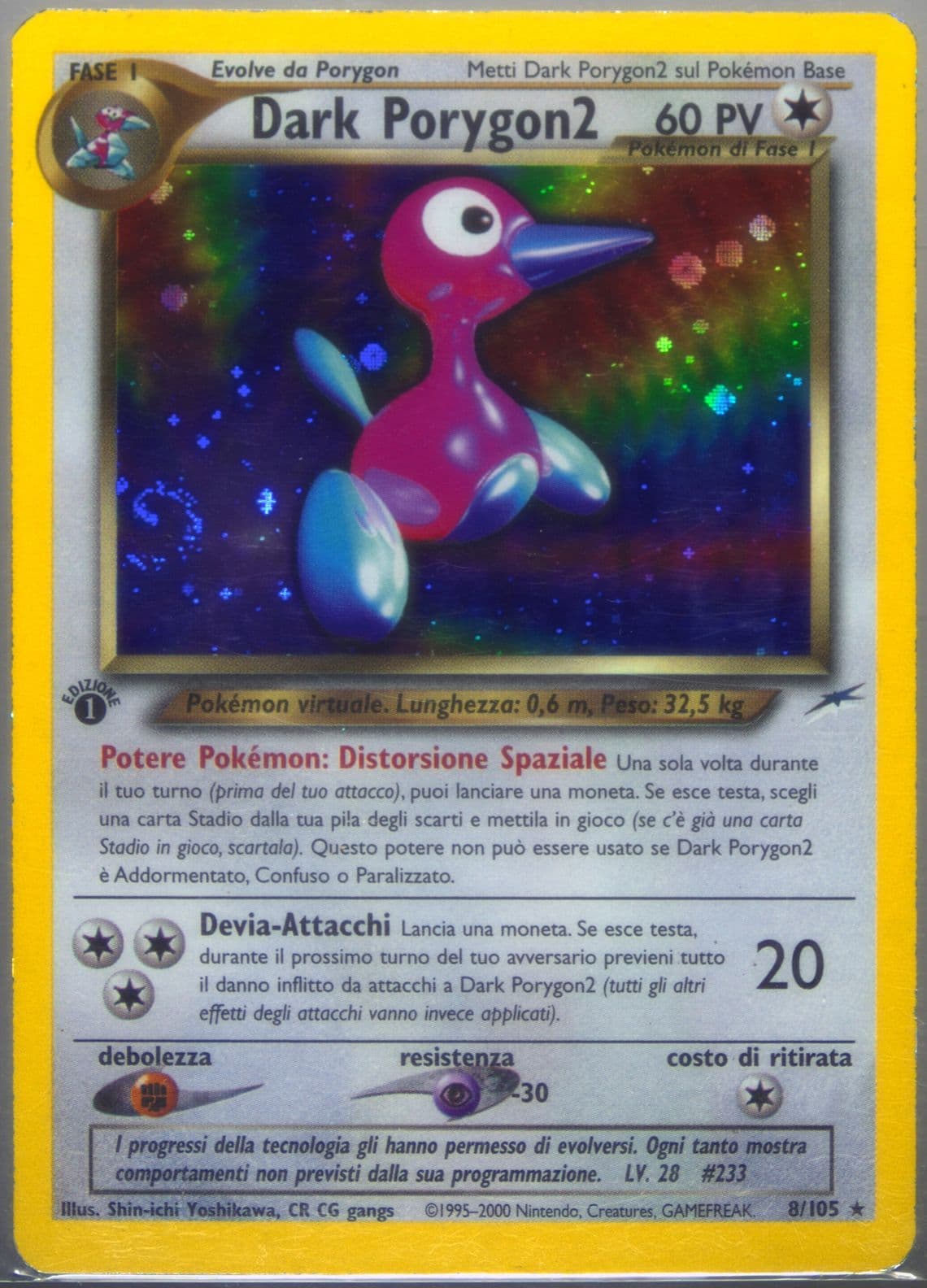 Dark PORYGON2-Holo Italian-1st Edition (8) 2002 Pokemon Neo Destiny