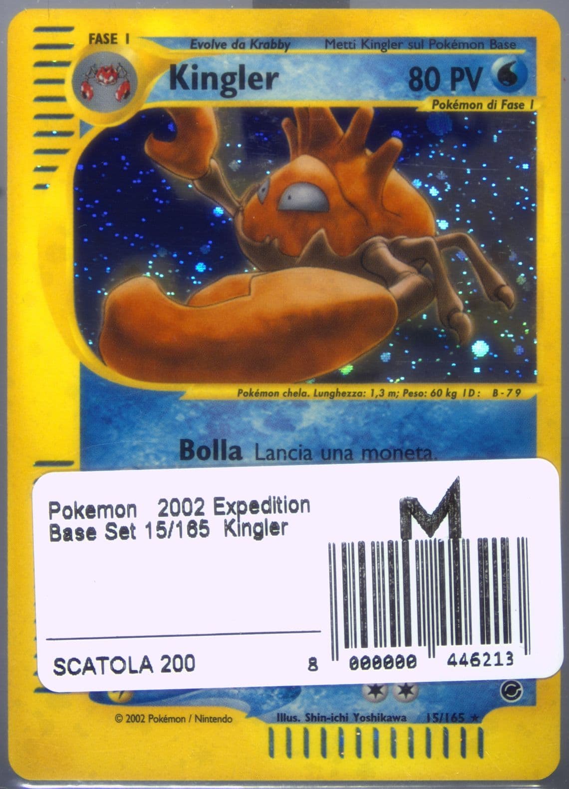 Kingler-Holo Italian (15) 2002 Pokemon Expedition
