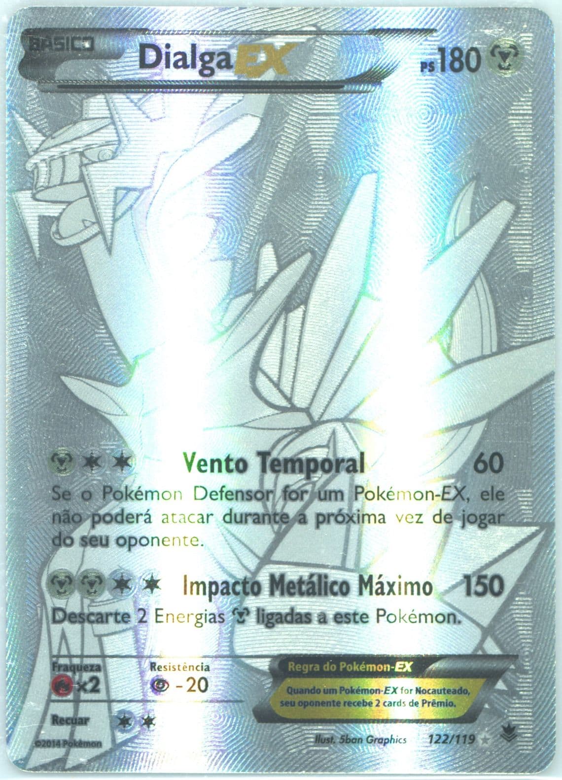 Full Art/Dialga EX Portuguese (122) 2014 Pokemon XY Phantom Forces