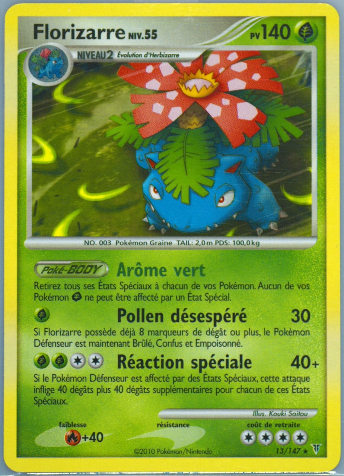 Florizarre Ignition Theme Deck (13) 2010 Pokemon French Platinum Supreme Victors