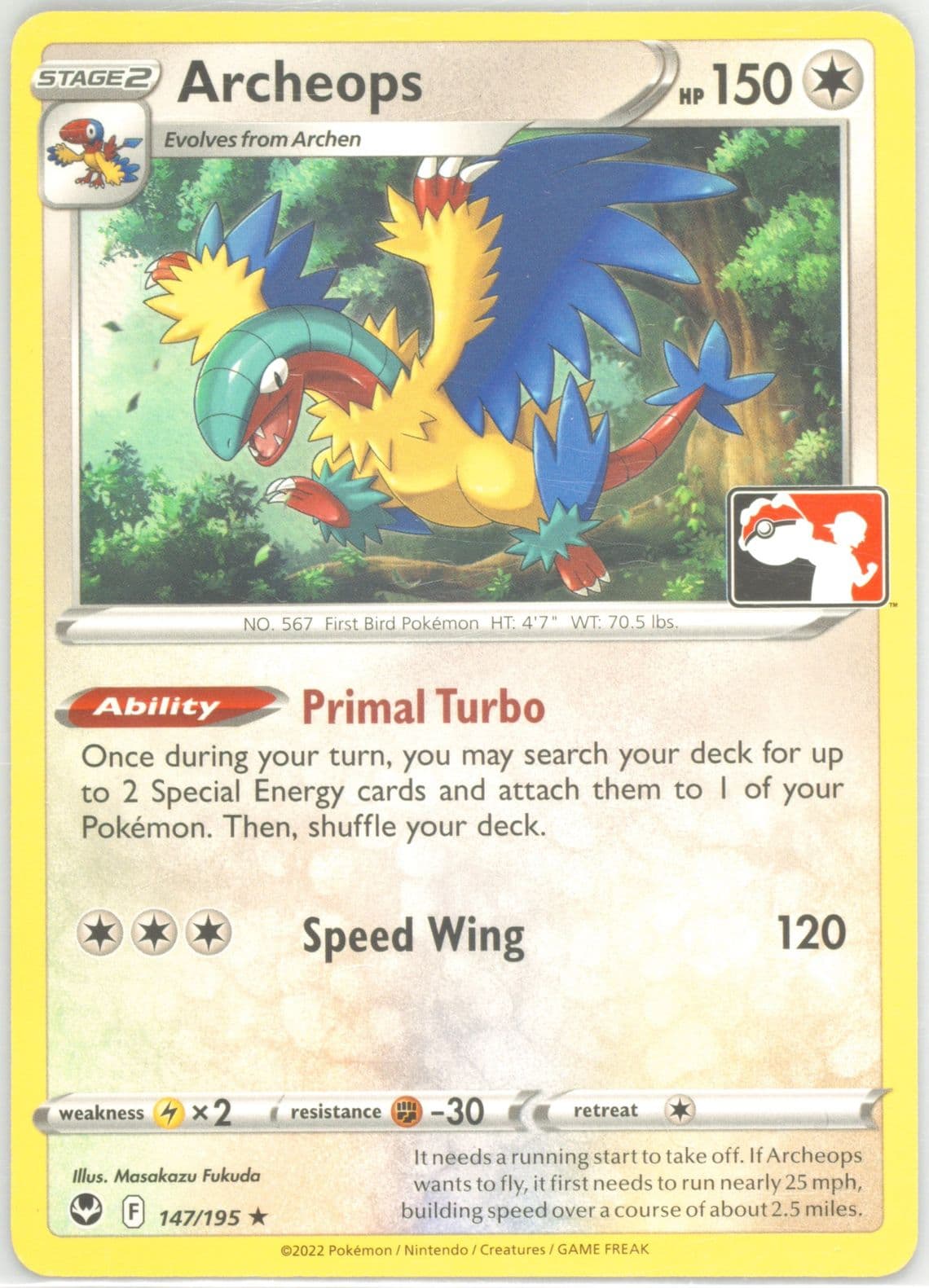 Archeops (147) 2023-2024 Pokemon Play! Pokemon Prize Pack