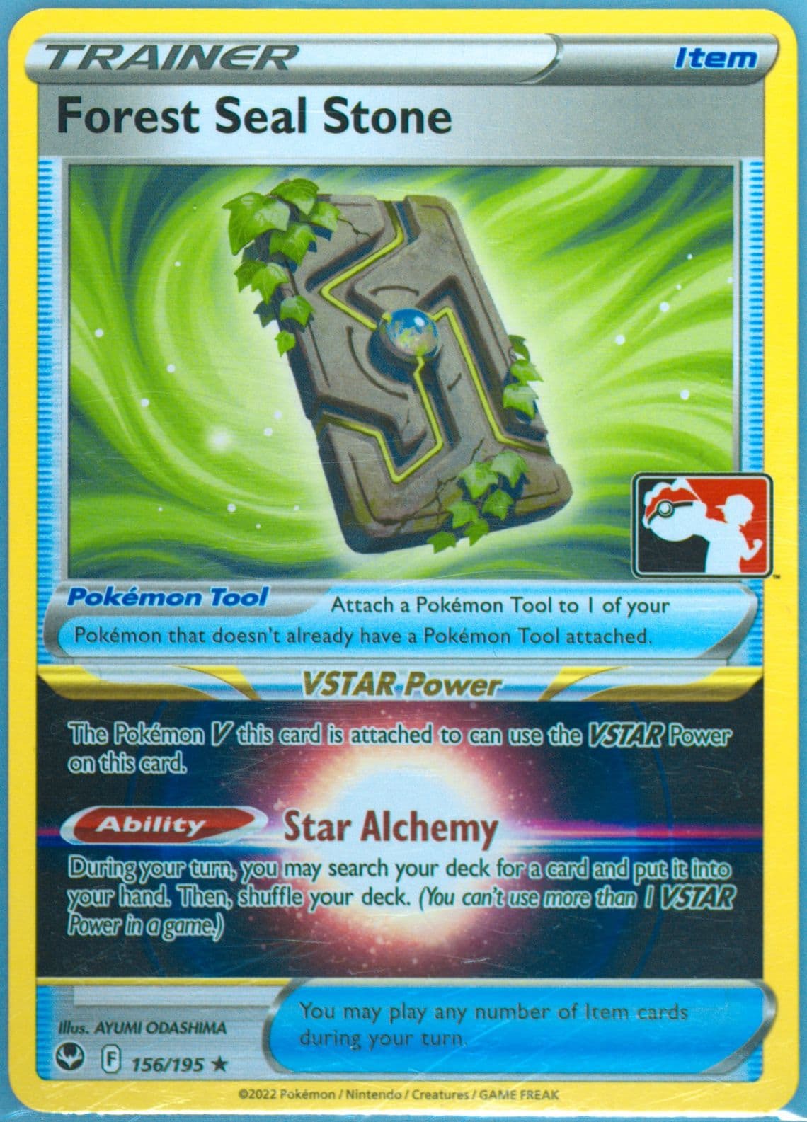 Forest Seal Stone (156) 2023-2024 Pokemon Play! Pokemon Prize Pack