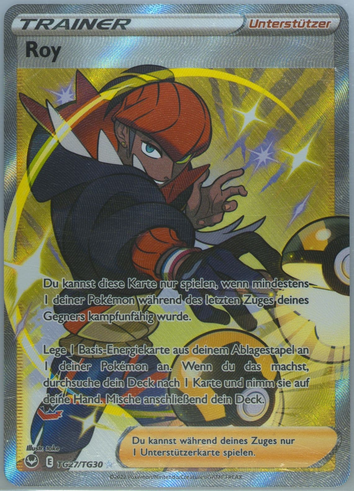 Full Art/Roy German (TG27) 2022 Pokemon Sword & Shield Silver Tempest