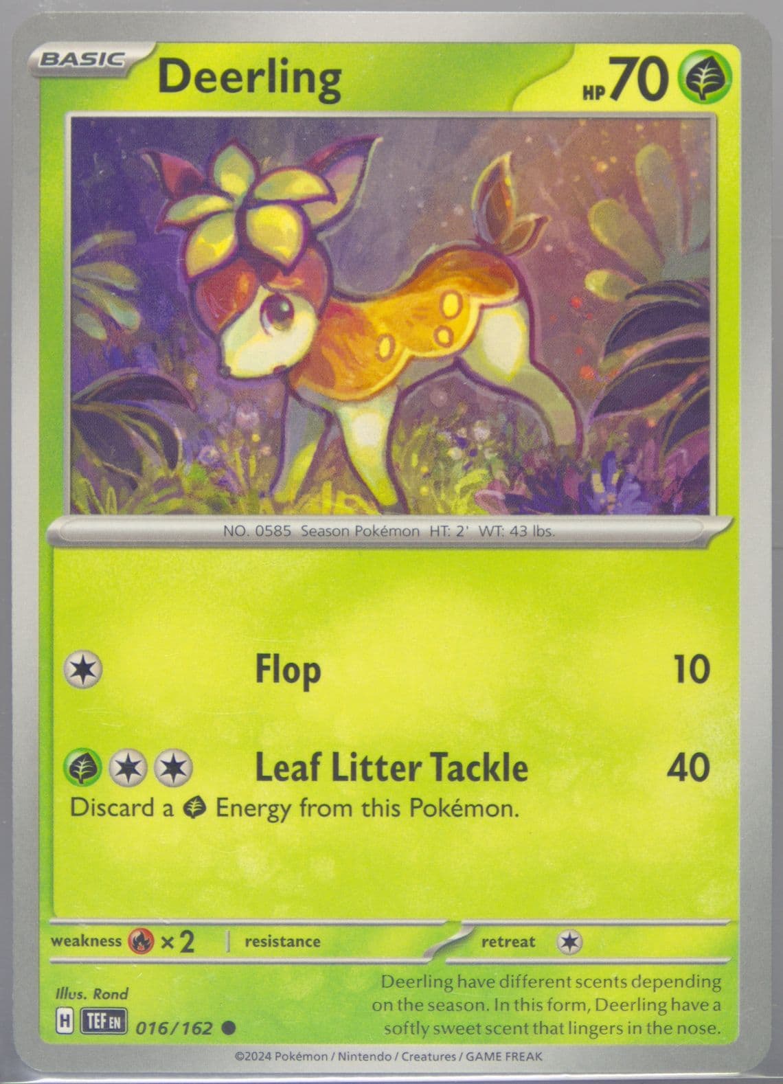 Deerling (016) 2024 Pokemon Tef EN-Temporal Forces