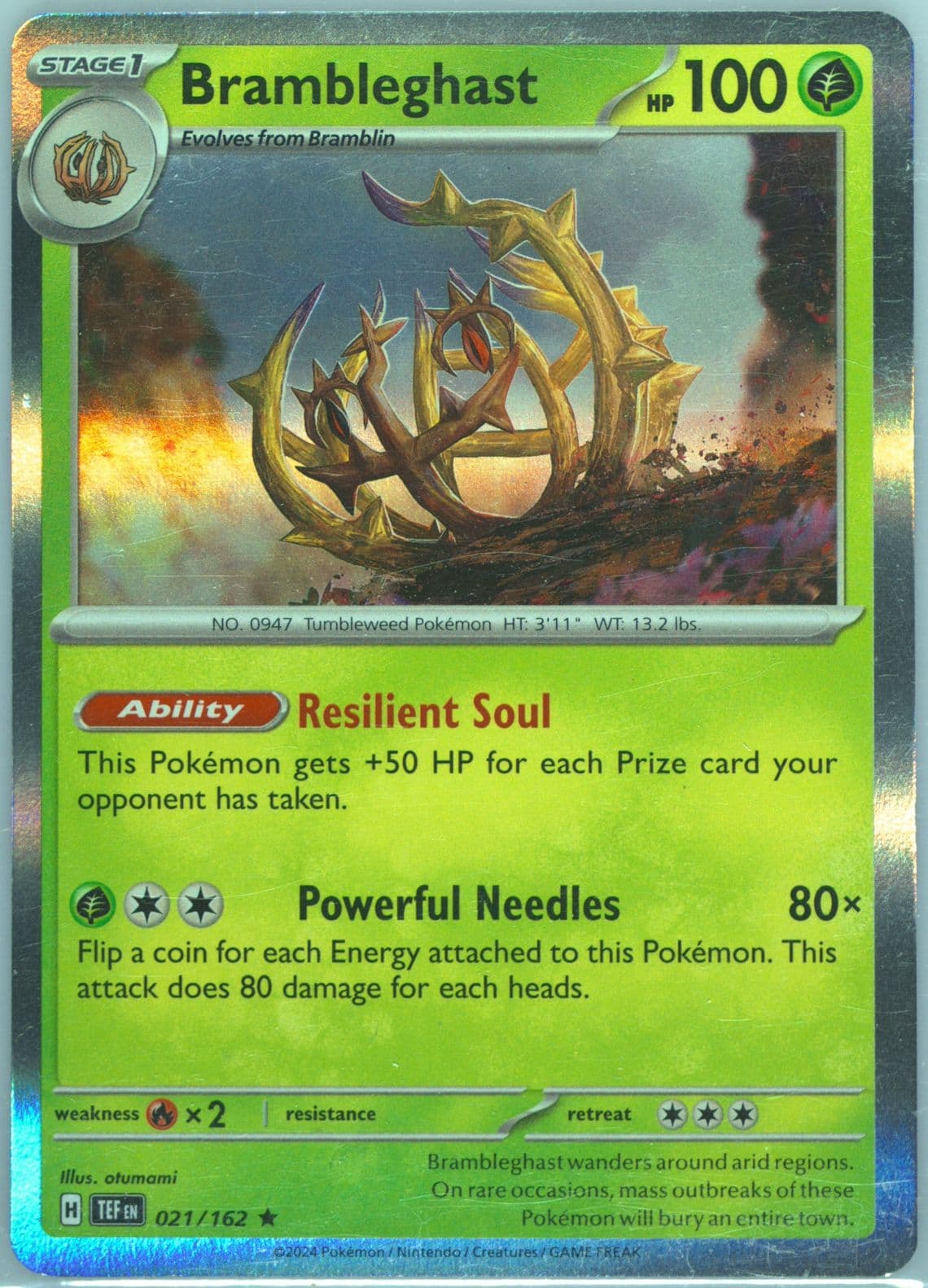 Brambleghast (021) 2024 Pokemon Tef EN-Temporal Forces