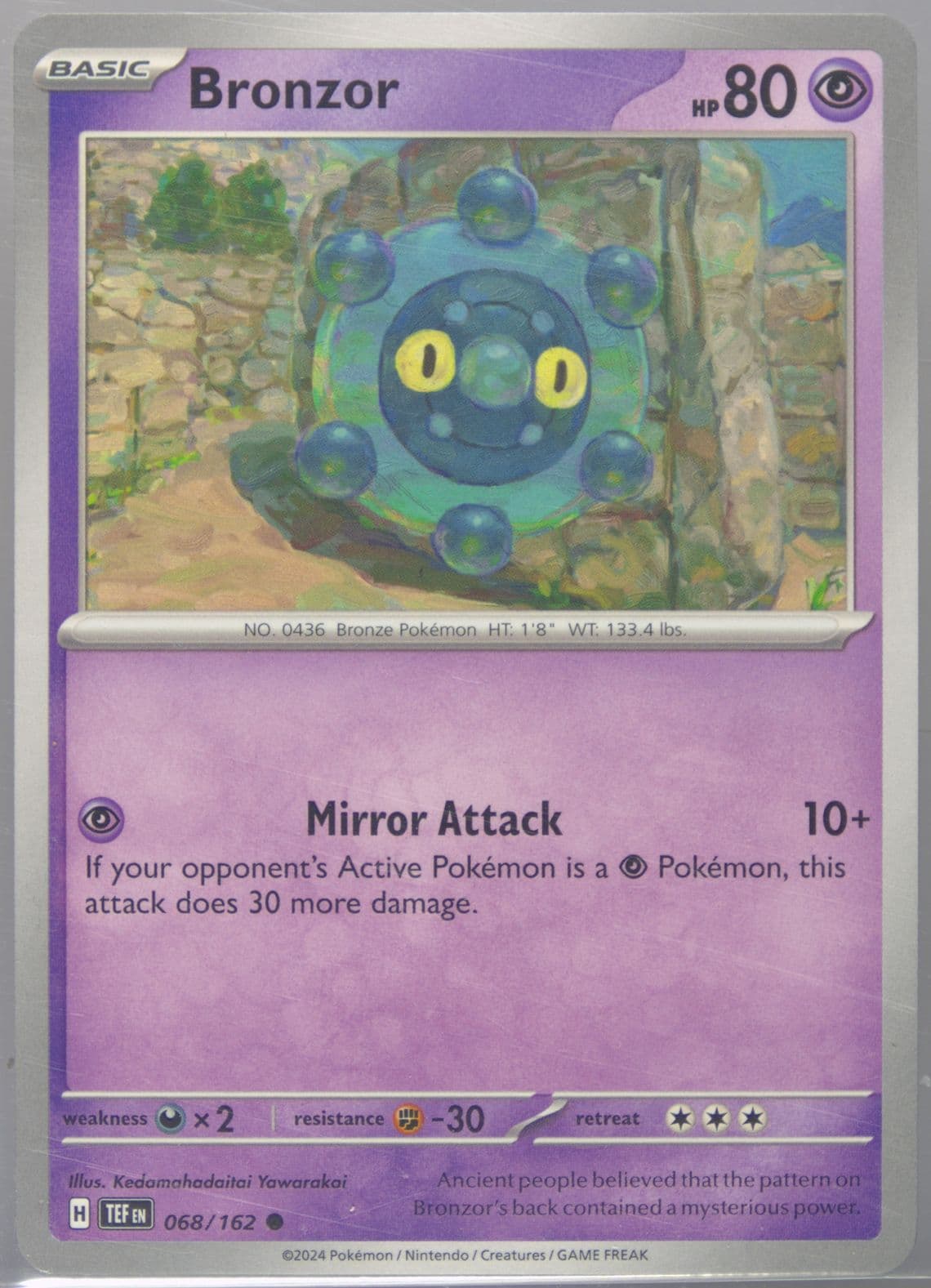 Bronzor (068) 2024 Pokemon Tef EN-Temporal Forces