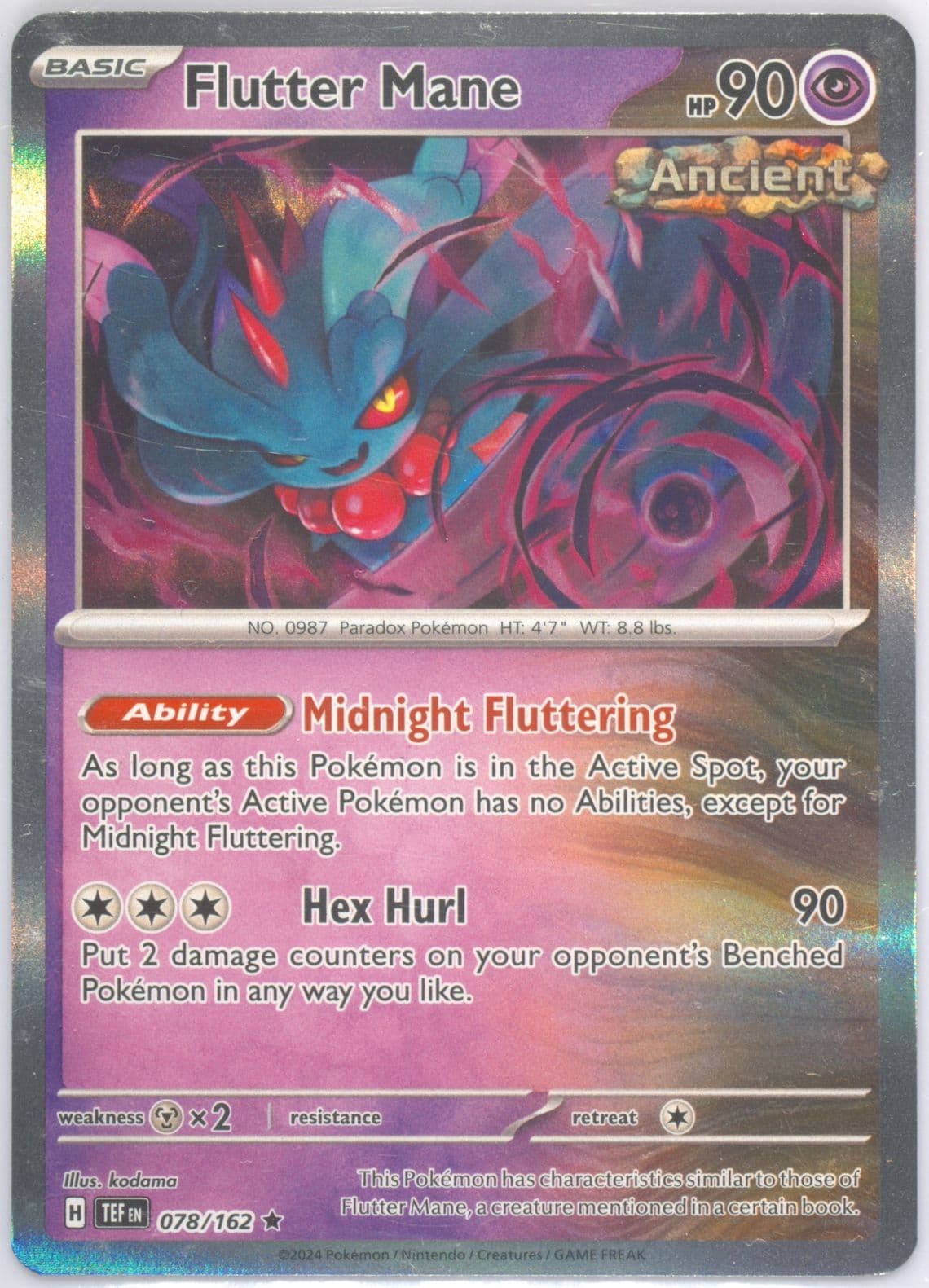 Flutter Mane (078) 2024 Pokemon Tef EN-Temporal Forces