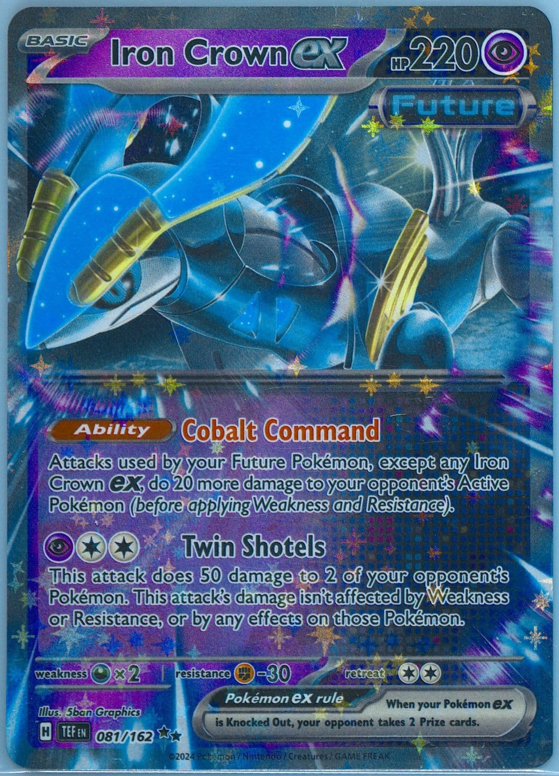 Iron Crown EX (081) 2024 Pokemon Tef EN-Temporal Forces