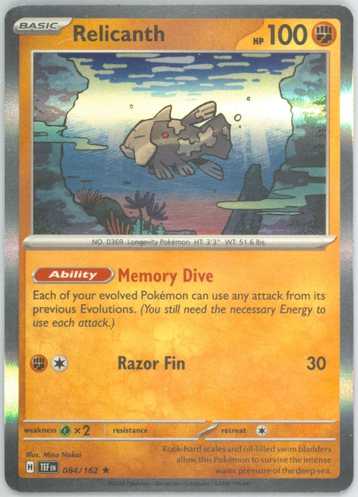 Relicanth (084) 2024 Pokemon Tef EN-Temporal Forces