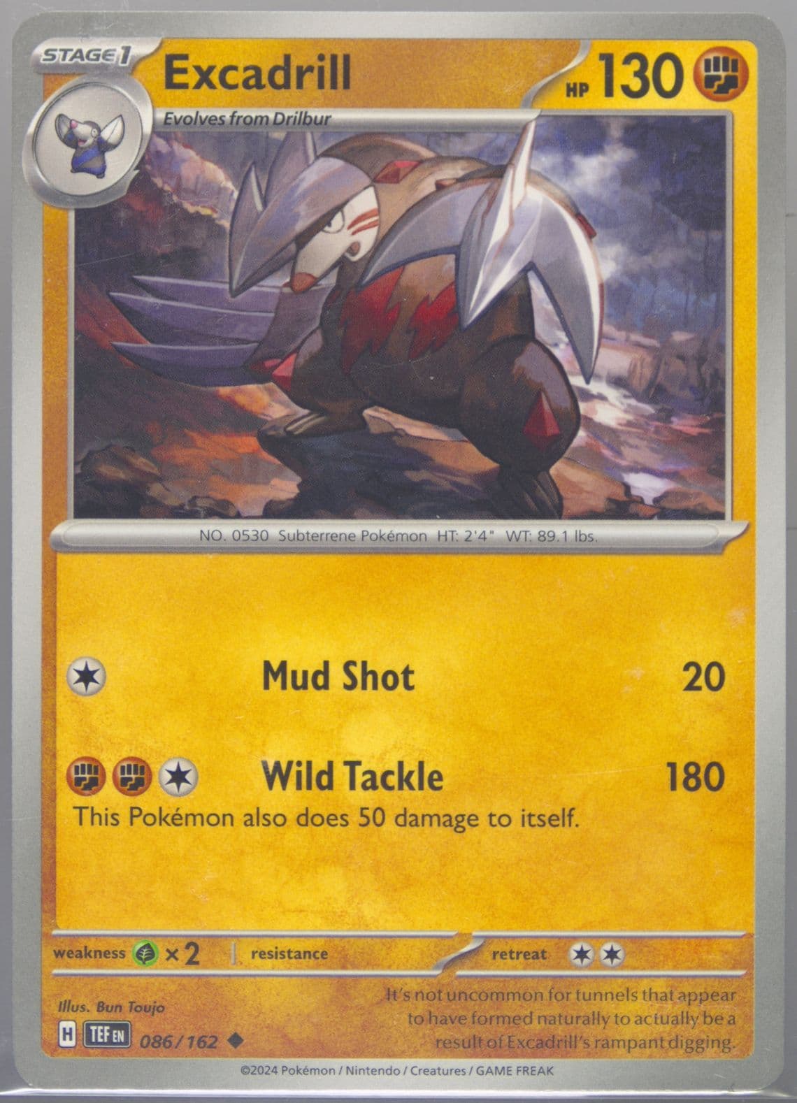 Excadrill (086) 2024 Pokemon Tef EN-Temporal Forces